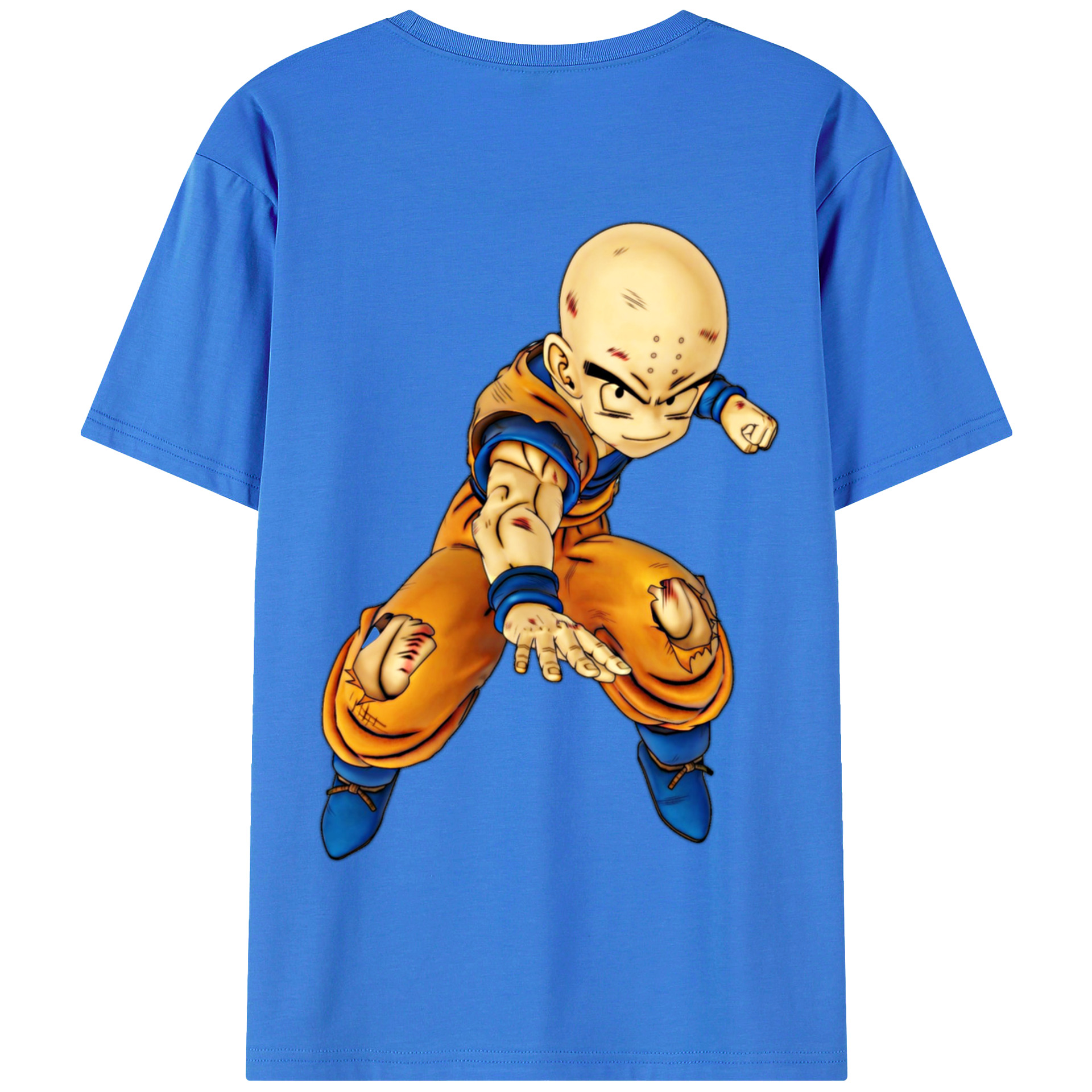 （画像用） ドラゴンボール クリリン DRAGON BALL krillin 綿100％半袖Tシャツ（背面プリント）