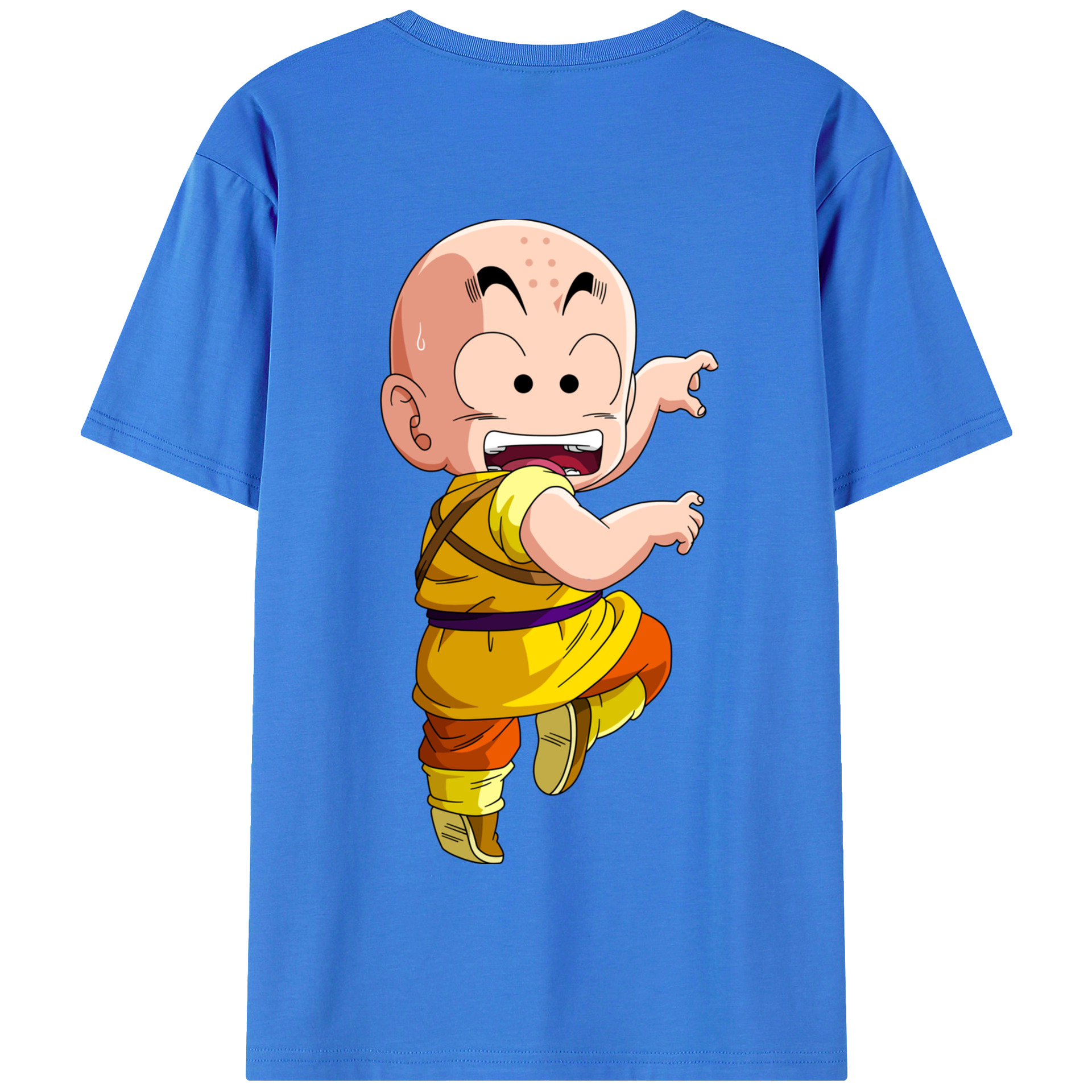 （画像用） ドラゴンボール クリリン DRAGON BALL krillin 綿100％半袖Tシャツ（背面プリント）