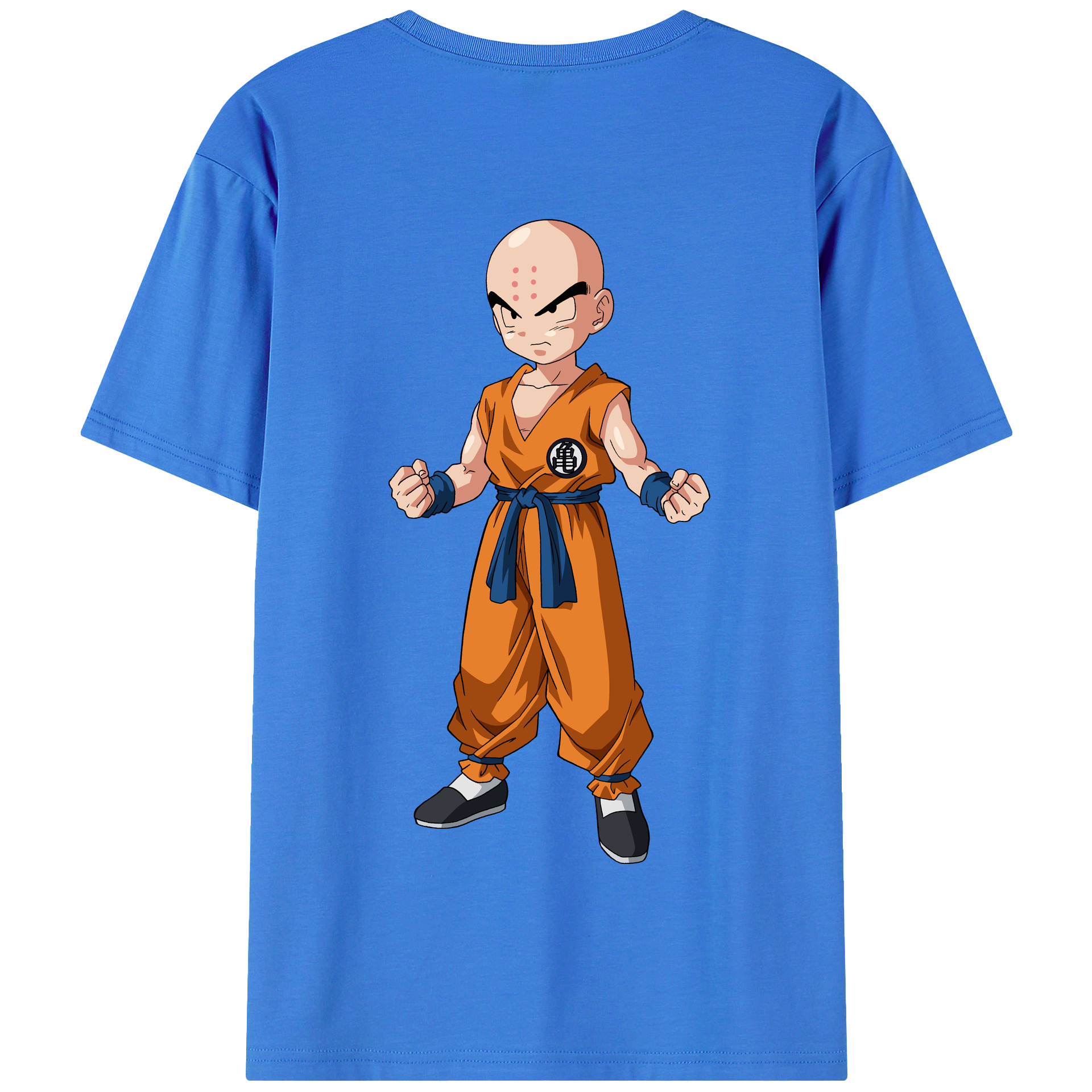 （画像用） ドラゴンボール クリリン DRAGON BALL krillin 綿100％半袖Tシャツ（背面プリント）