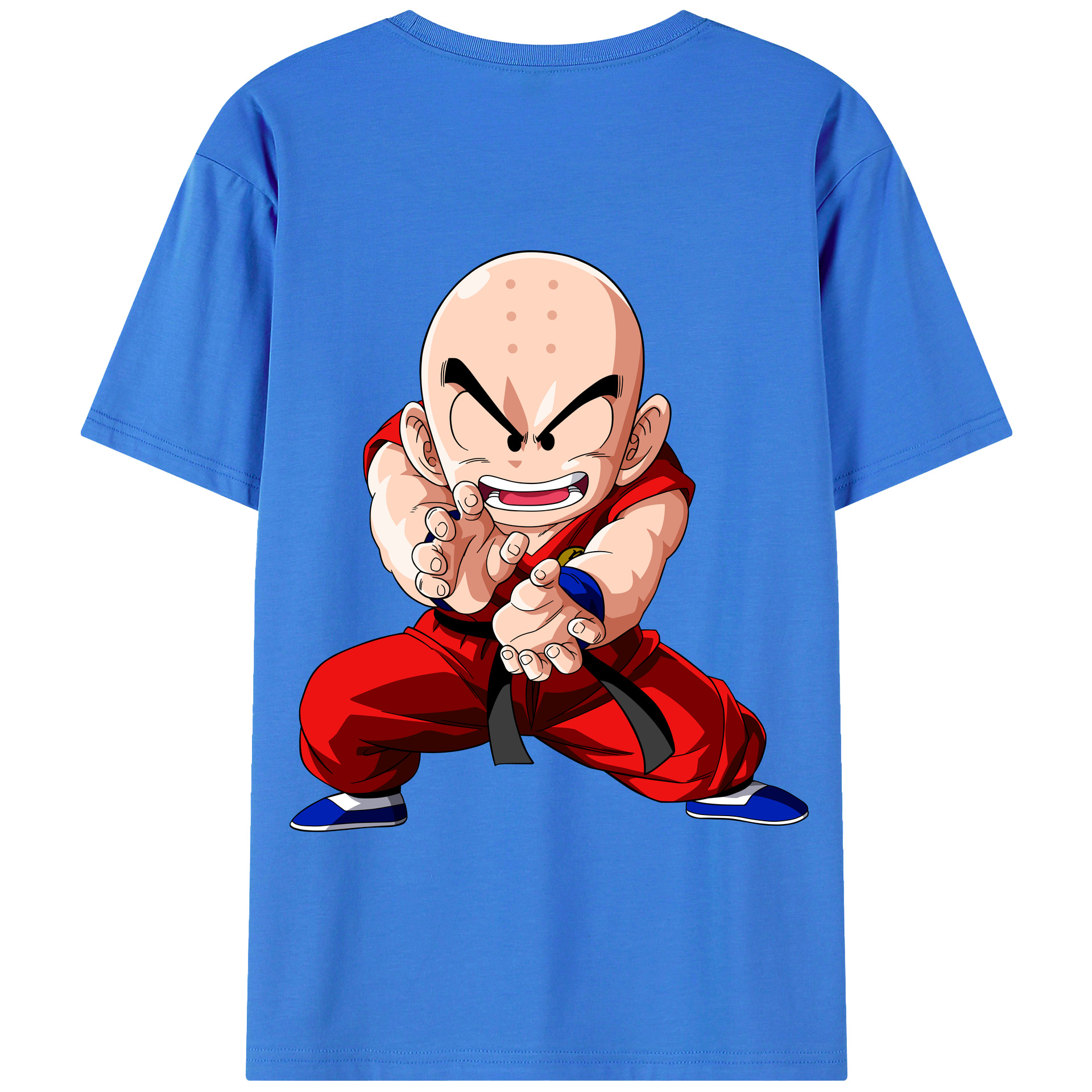 （画像用） ドラゴンボール クリリン DRAGON BALL krillin 綿100％半袖Tシャツ（背面プリント）