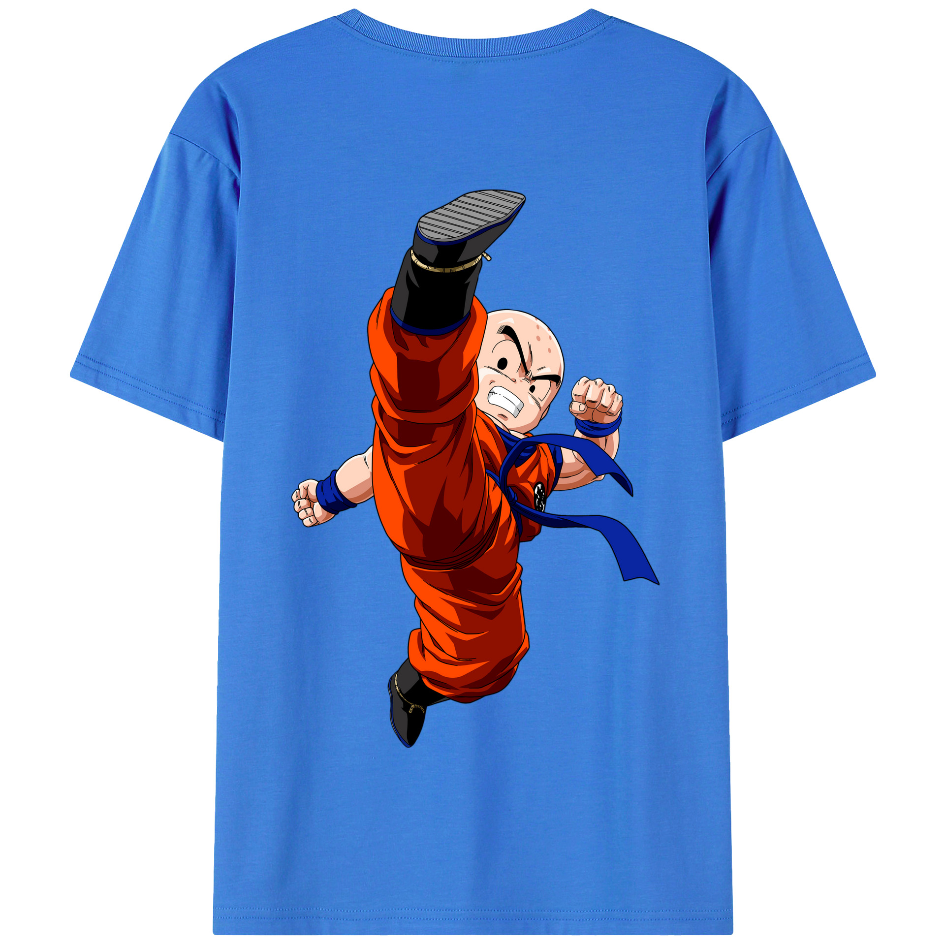 （画像用） ドラゴンボール クリリン DRAGON BALL krillin 綿100％半袖Tシャツ（背面プリント）