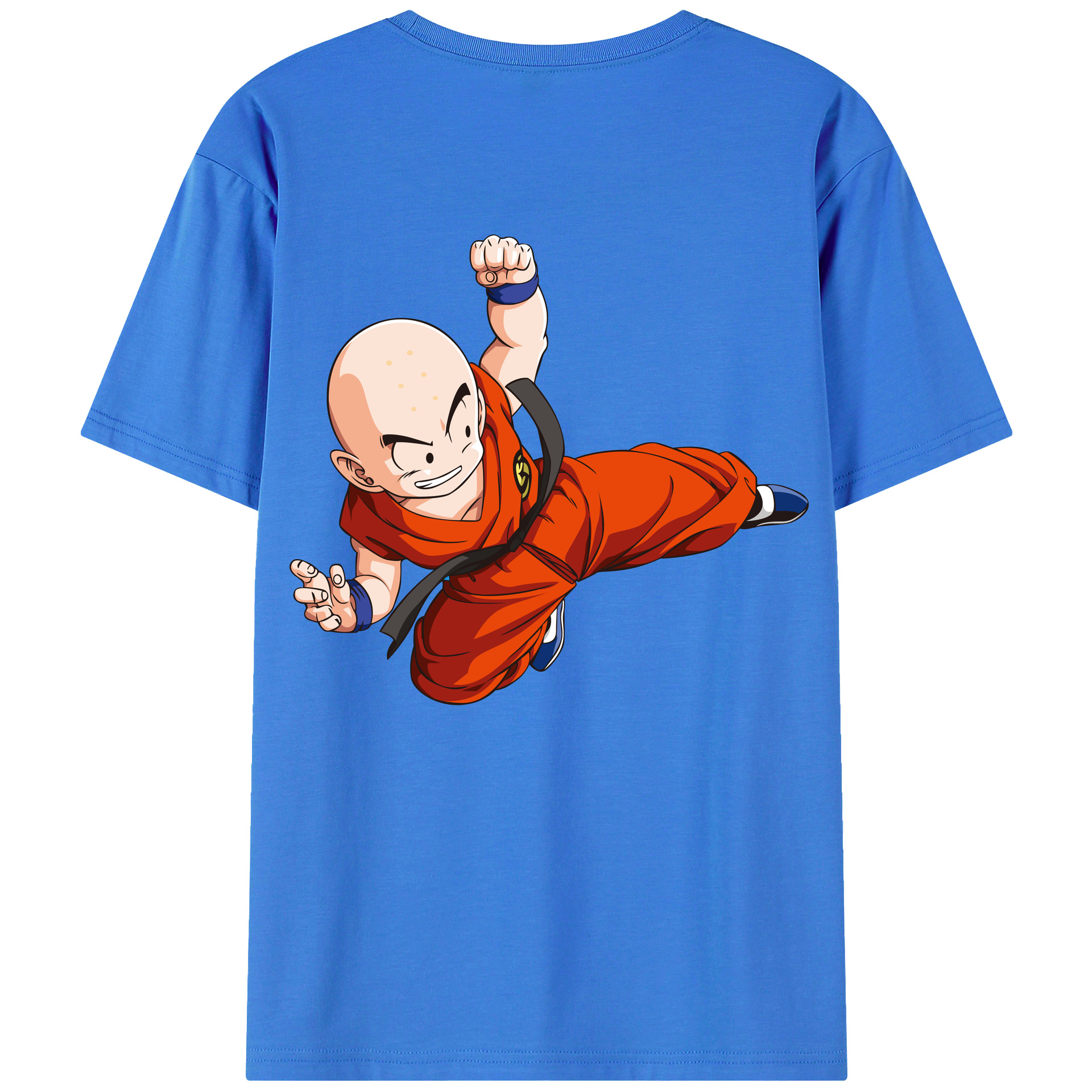 （画像用） ドラゴンボール クリリン DRAGON BALL krillin 綿100％半袖Tシャツ（背面プリント）