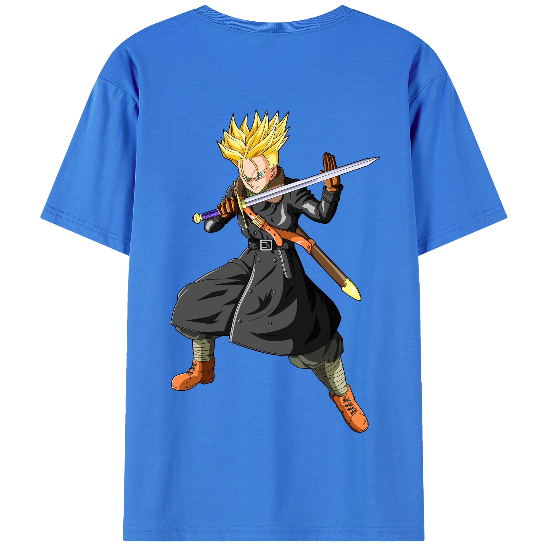 （画像用） ドラゴンボール トランクス（Torankusu）DRAGON BALL Trunks 綿100％半袖Tシャツ（背面プリント）