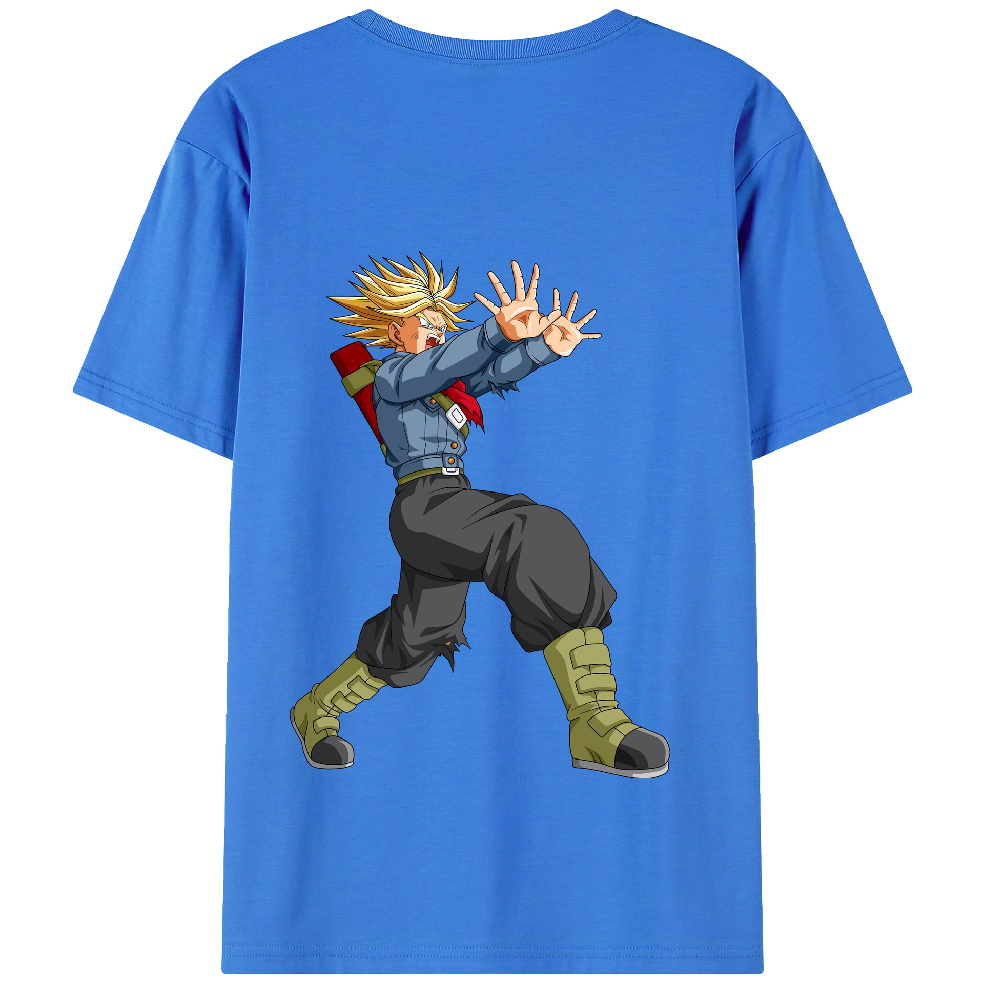 （画像用） ドラゴンボール トランクス（Torankusu）DRAGON BALL Trunks 綿100％半袖Tシャツ（背面プリント）