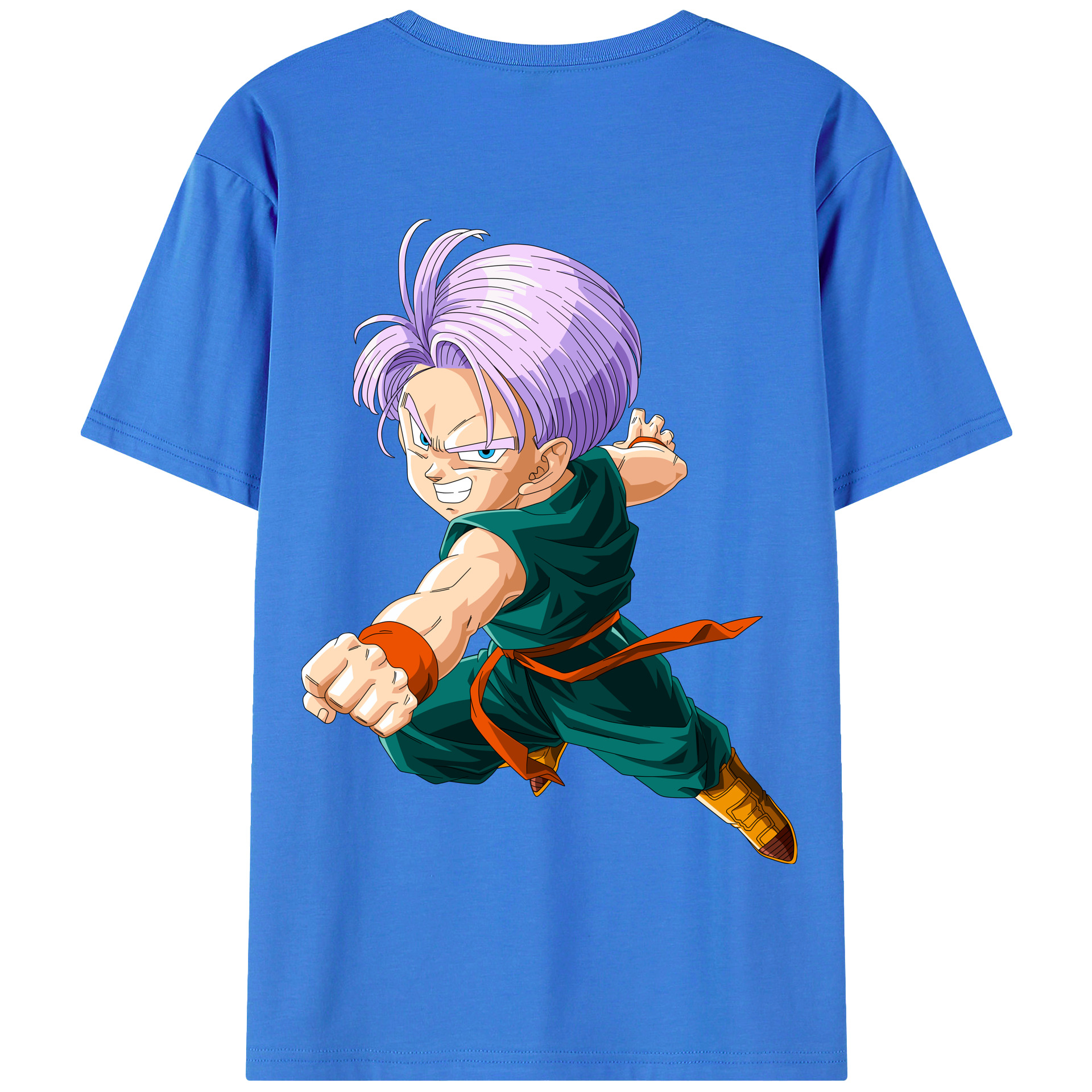 （画像用） ドラゴンボール トランクス（Torankusu）DRAGON BALL Trunks 綿100％半袖Tシャツ（背面プリント）