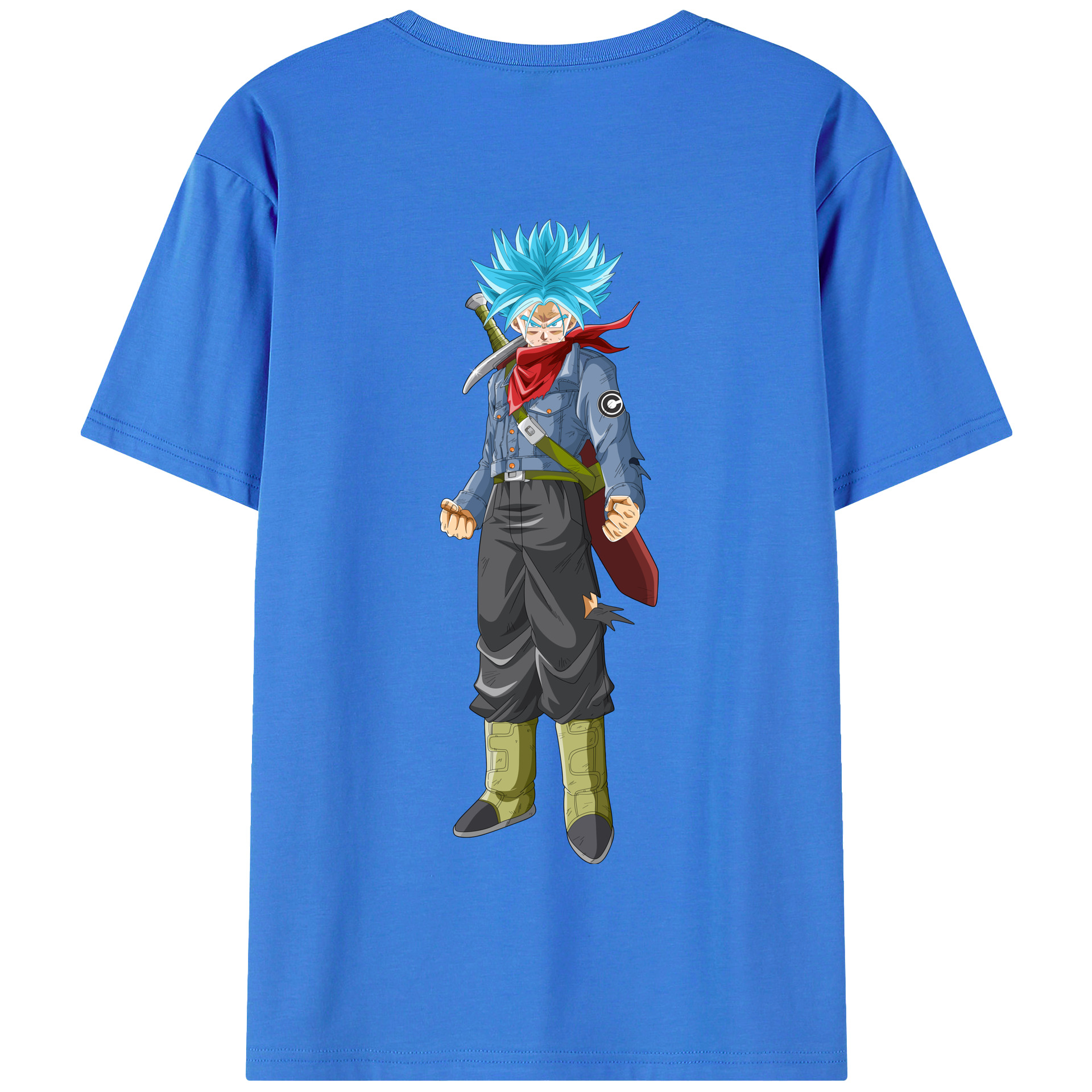 （画像用） ドラゴンボール トランクス（Torankusu）DRAGON BALL Trunks 綿100％半袖Tシャツ（背面プリント）