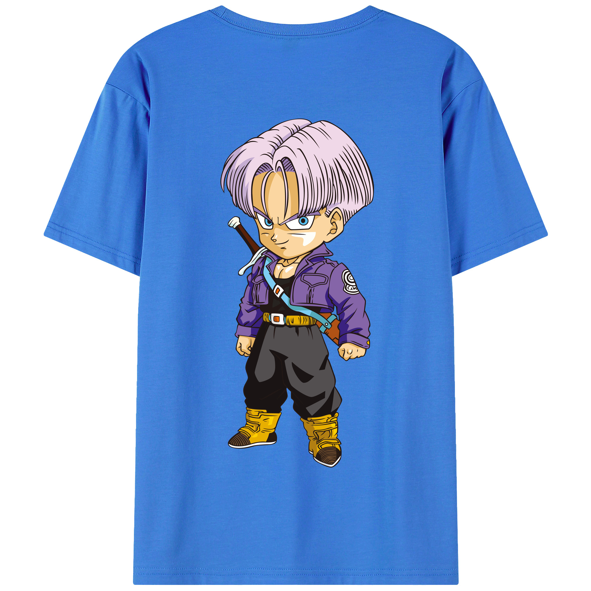 （画像用） ドラゴンボール トランクス（Torankusu）DRAGON BALL Trunks 綿100％半袖Tシャツ（背面プリント）