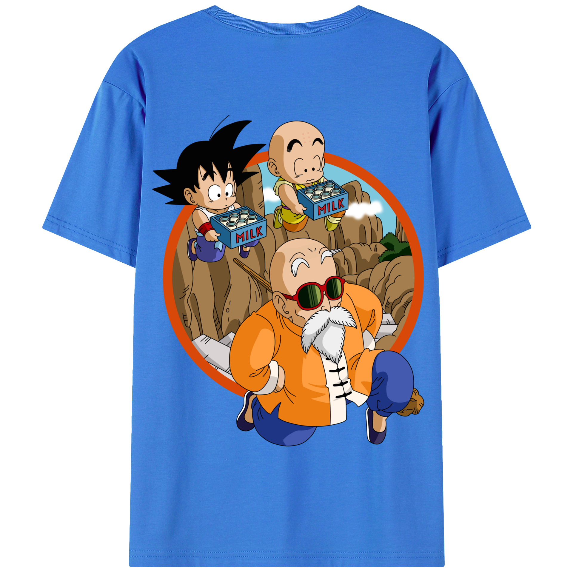 （画像用） ドラゴンボール 亀仙人（かめせんにん） DRAGON BALL Master Roshi Kame Sennin 綿100％半袖Tシャツ（背面プリント）