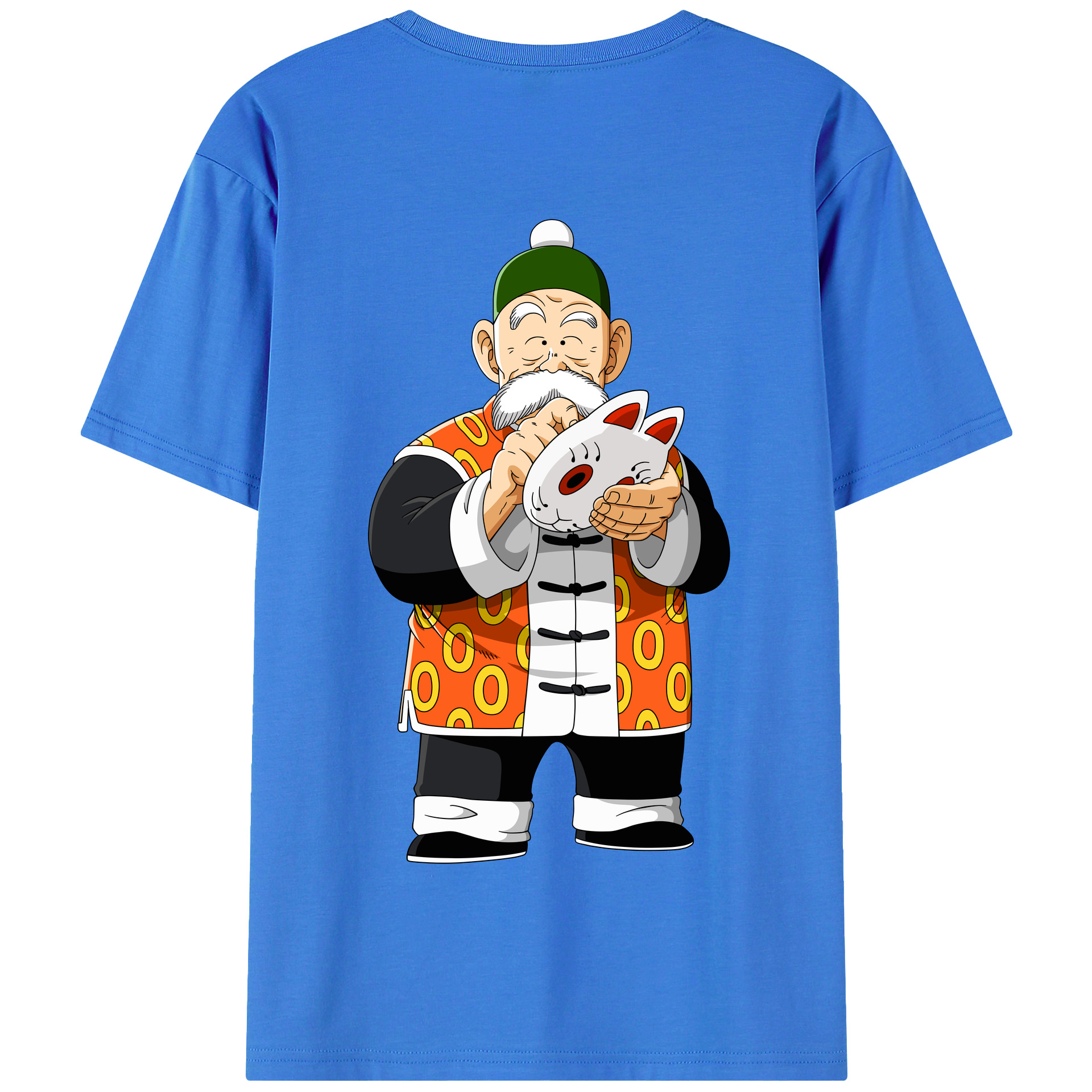 （画像用） ドラゴンボール 亀仙人（かめせんにん） DRAGON BALL Master Roshi Kame Sennin 綿100％半袖Tシャツ（背面プリント）