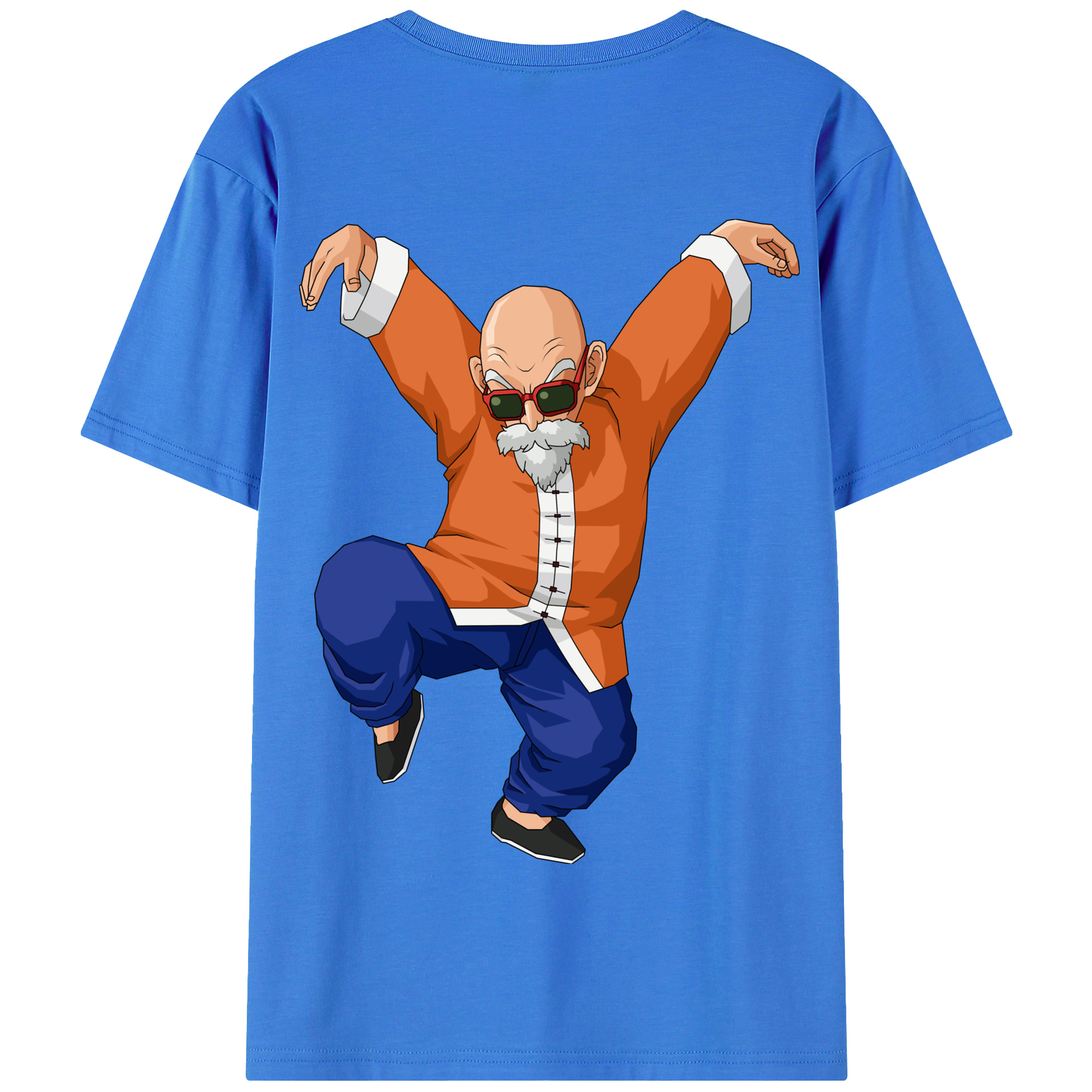 （画像用） ドラゴンボール 亀仙人（かめせんにん） DRAGON BALL Master Roshi Kame Sennin 綿100％半袖Tシャツ（背面プリント）