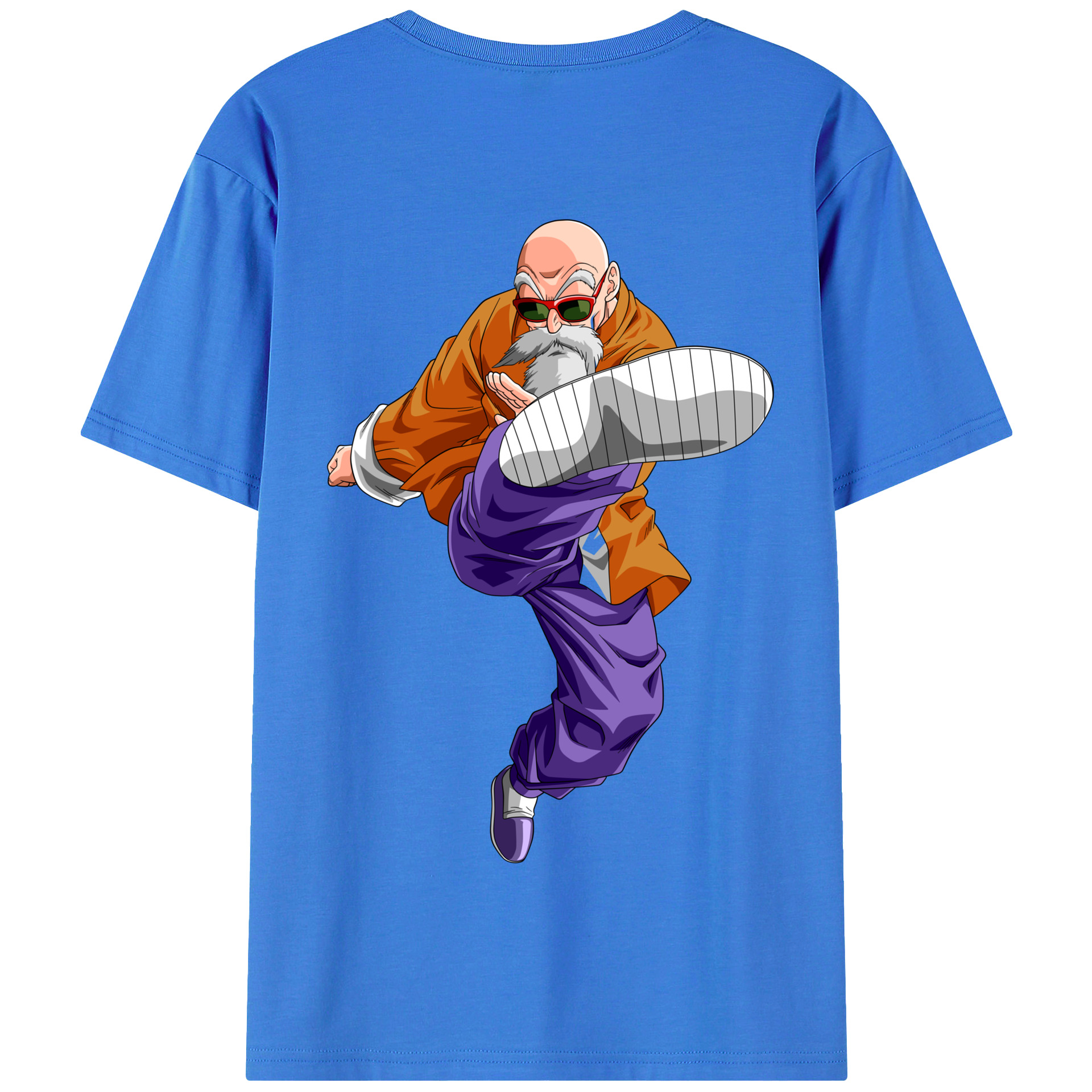（画像用） ドラゴンボール 亀仙人（かめせんにん） DRAGON BALL Master Roshi Kame Sennin 綿100％半袖Tシャツ（背面プリント）