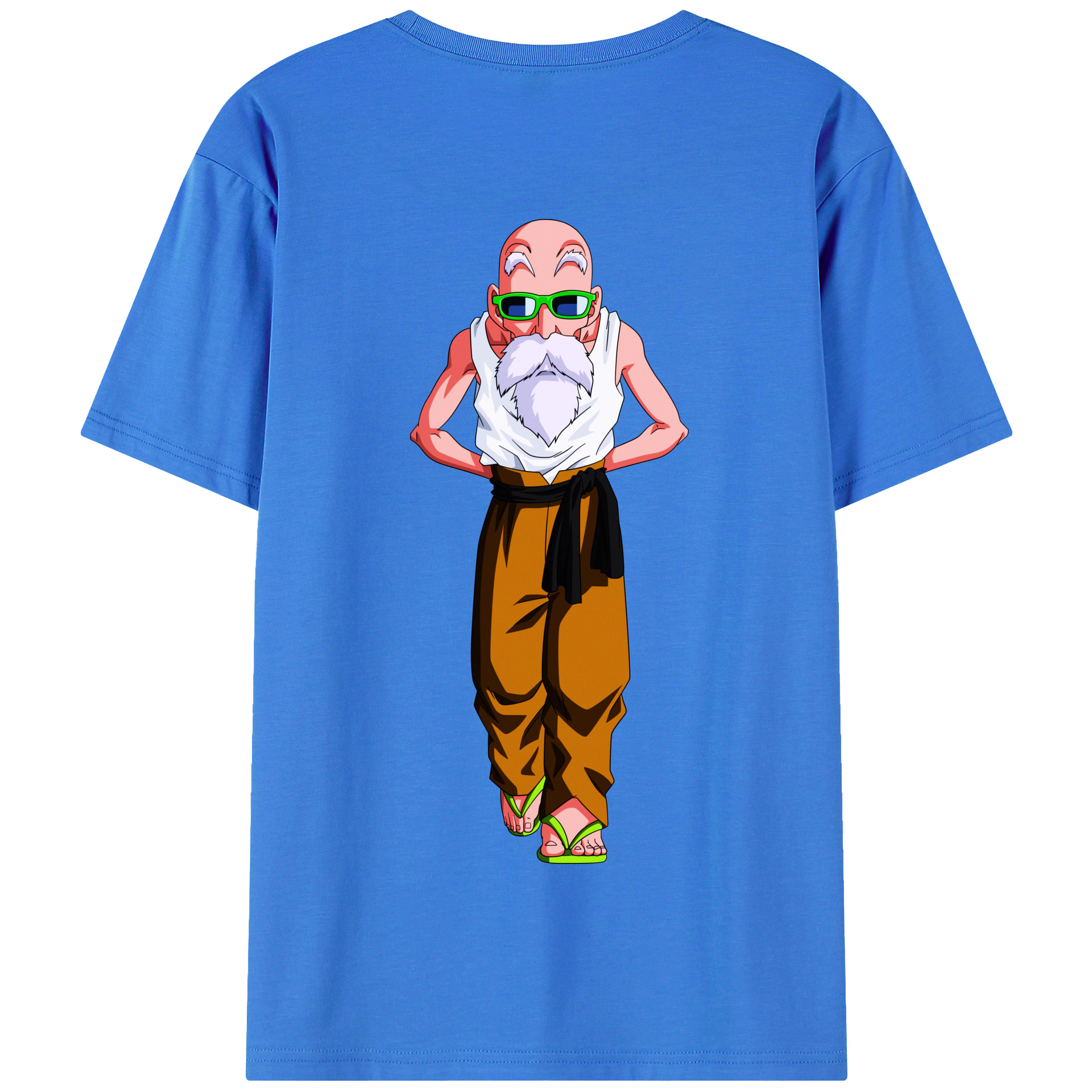 （画像用） ドラゴンボール 亀仙人（かめせんにん） DRAGON BALL Master Roshi Kame Sennin 綿100％半袖Tシャツ（背面プリント）