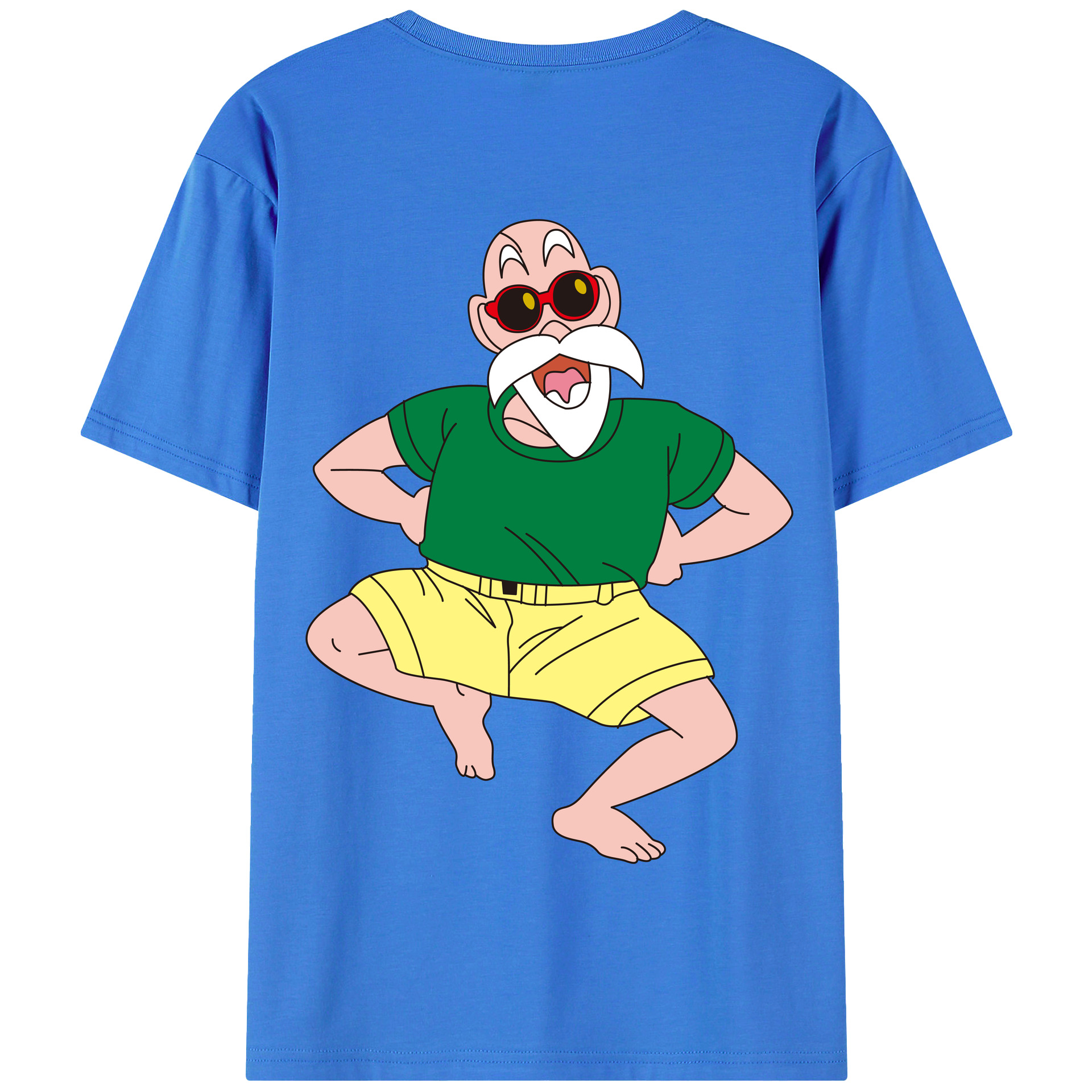 （画像用） ドラゴンボール 亀仙人（かめせんにん） DRAGON BALL Master Roshi Kame Sennin 綿100％半袖Tシャツ（背面プリント）