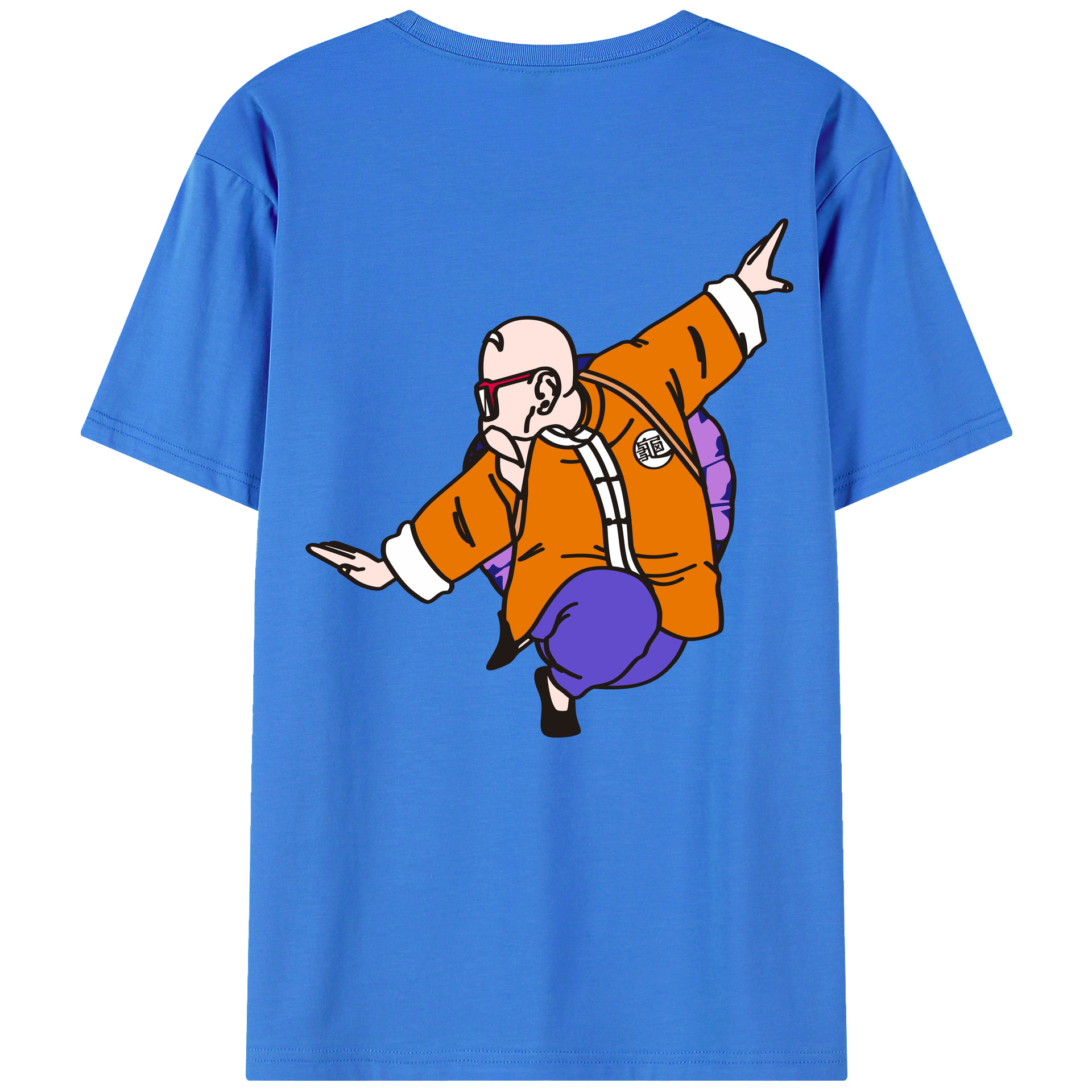 （画像用） ドラゴンボール 亀仙人（かめせんにん） DRAGON BALL Master Roshi Kame Sennin 綿100％半袖Tシャツ（背面プリント）