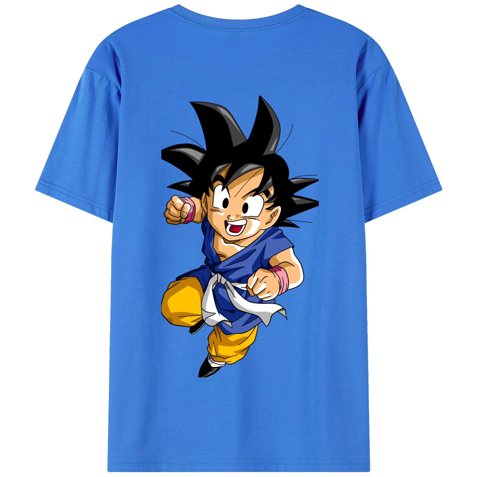 （画像用） ドラゴンボール 孫悟天 そん ごてん DRAGON BALL Son Goten 綿100％半袖Tシャツ（背面プリント）