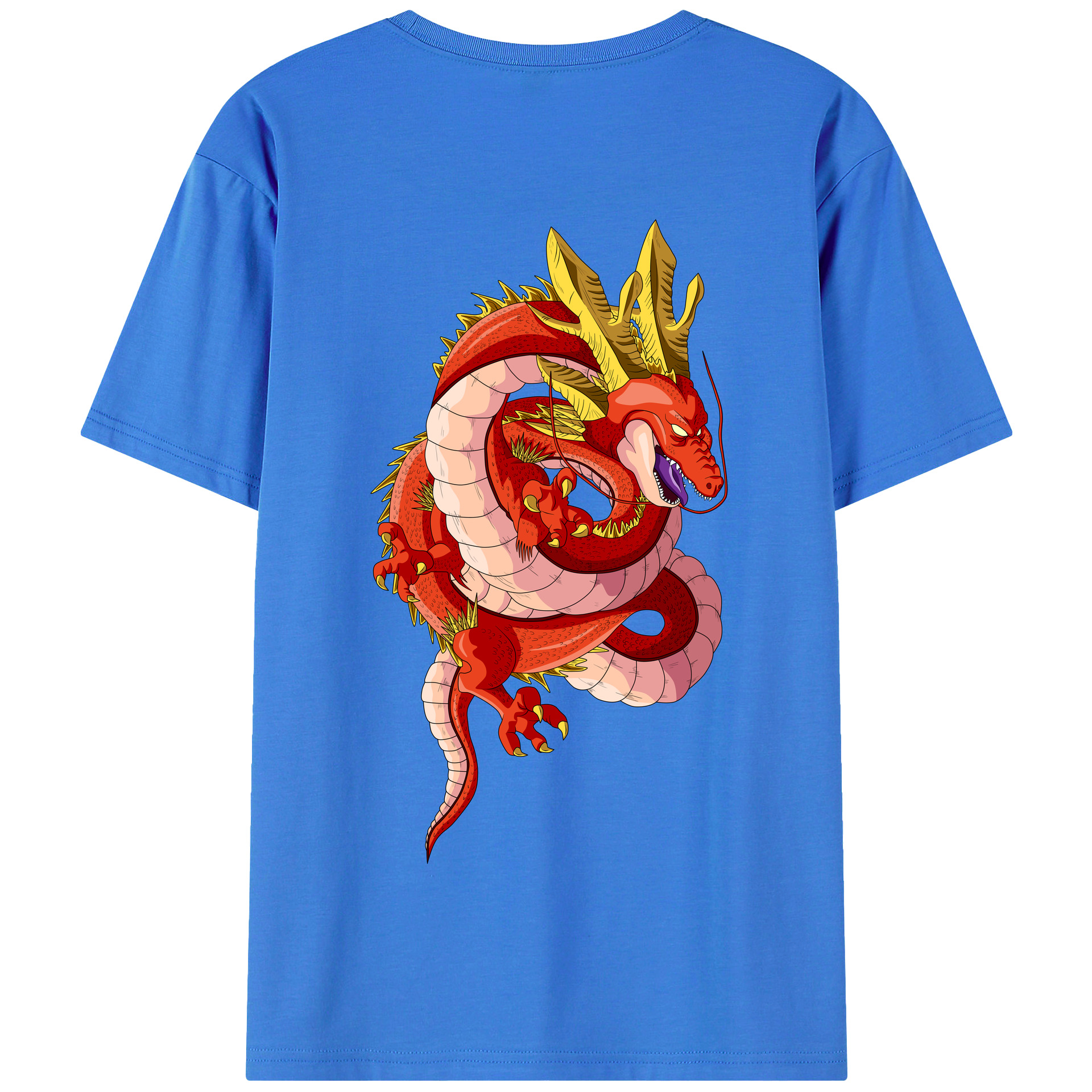 （画像用） ドラゴンボール 神龍 シェンロン DRAGON BALL Shenron 綿100％半袖Tシャツ（背面プリント）