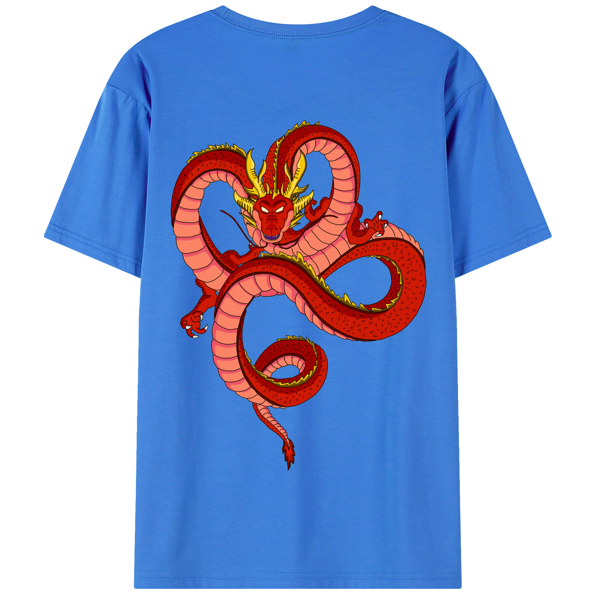 （画像用） ドラゴンボール 神龍 シェンロン DRAGON BALL Shenron 綿100％半袖Tシャツ（背面プリント）