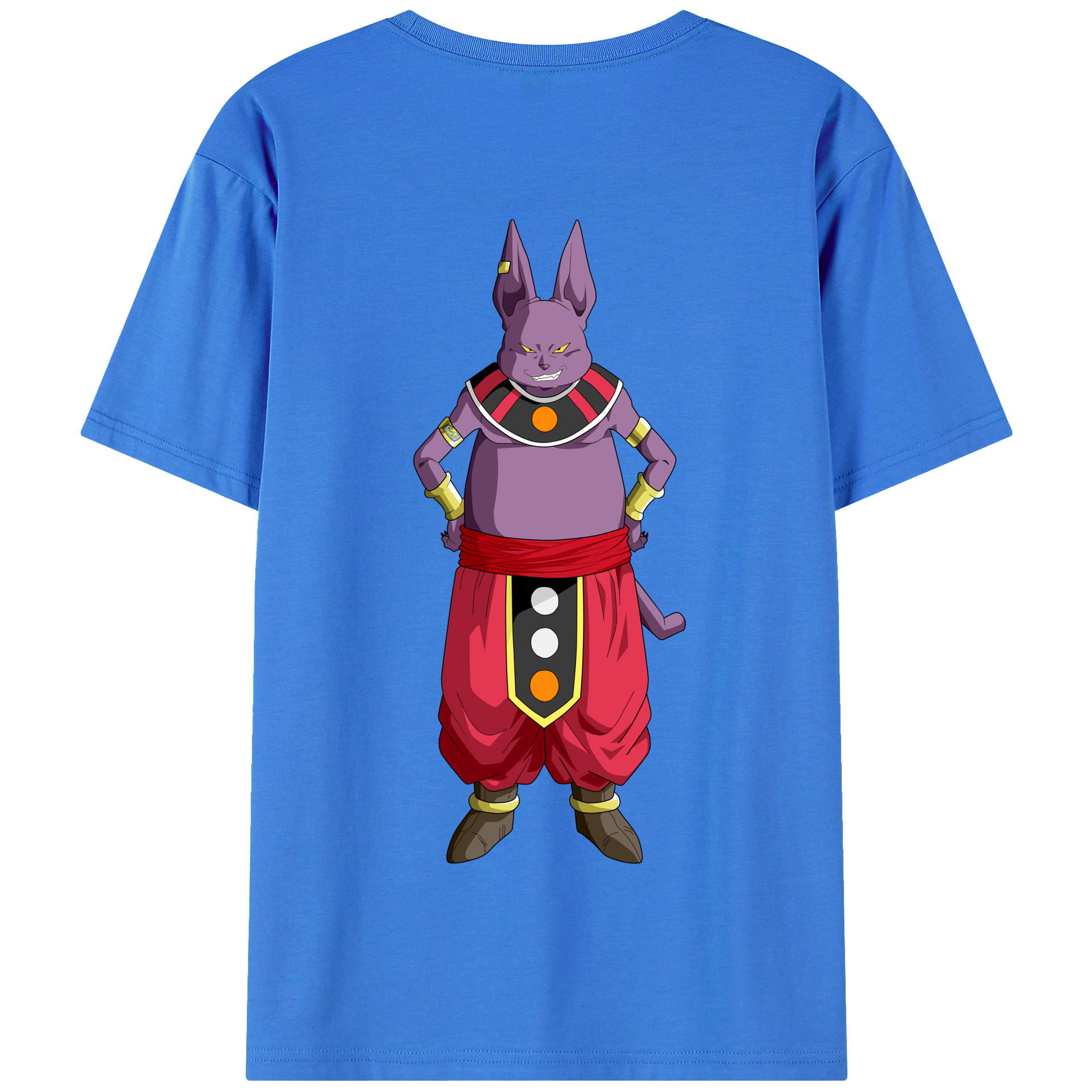 （画像用） ドラゴンボール シャンパ DRAGON BALL Champa 綿100％半袖Tシャツ（背面プリント）