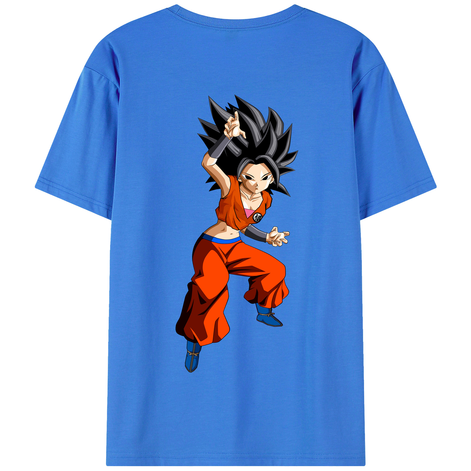 （画像用） ドラゴンボール カリフラ DRAGON BALL Caulifla 綿100％半袖Tシャツ（背面プリント）