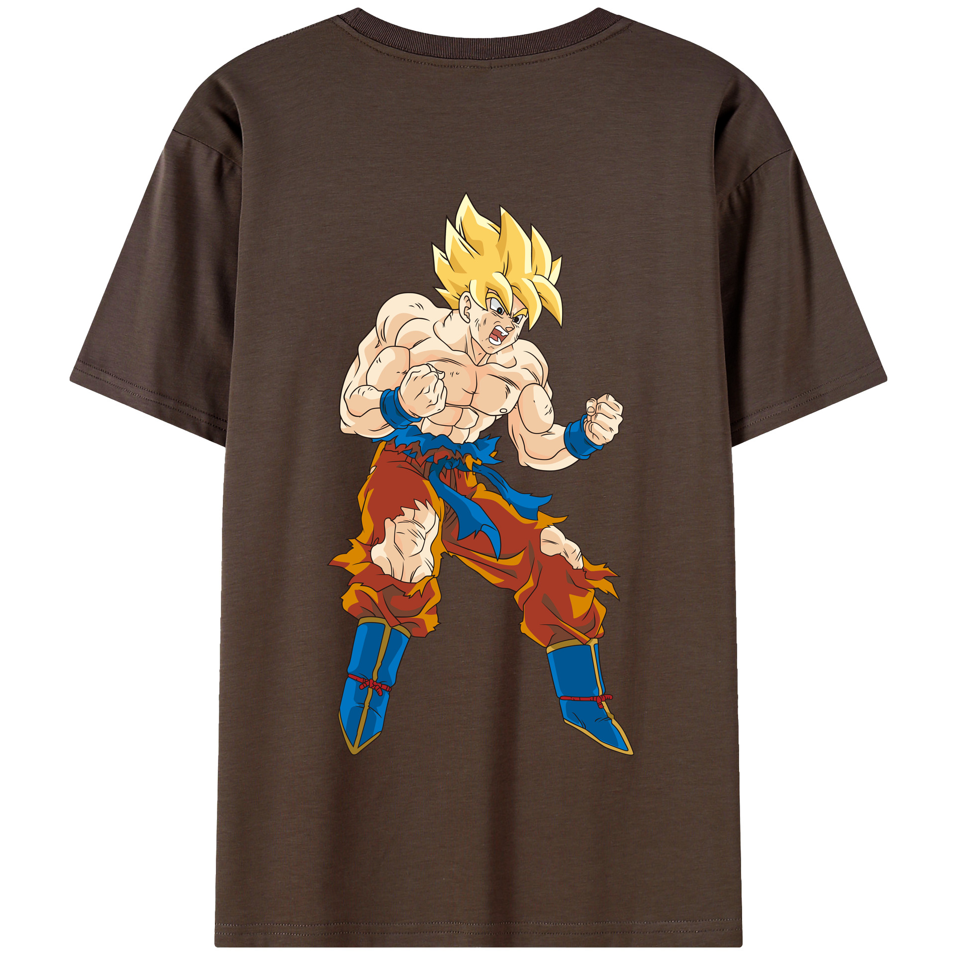 （画像用） ドラゴンボール 孫悟空（そん ごくう）Son Goku カカロット DRAGON BALL Kakarotto 綿100％半袖Tシャツ（背面プリント）
