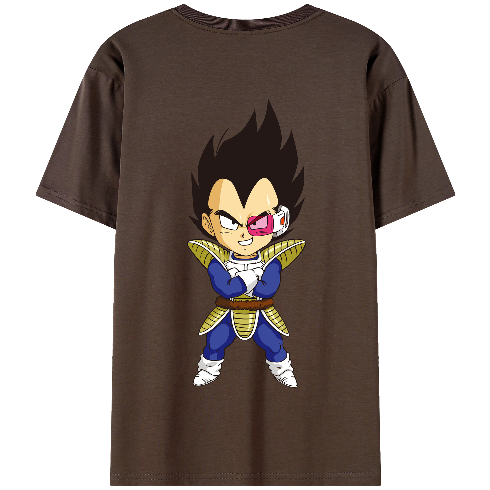 （画像用） ドラゴンボール ベジータ四世（Bejīta Yonsei）DRAGON BALL Vegeta IV 綿100％半袖Tシャツ（背面プリント）