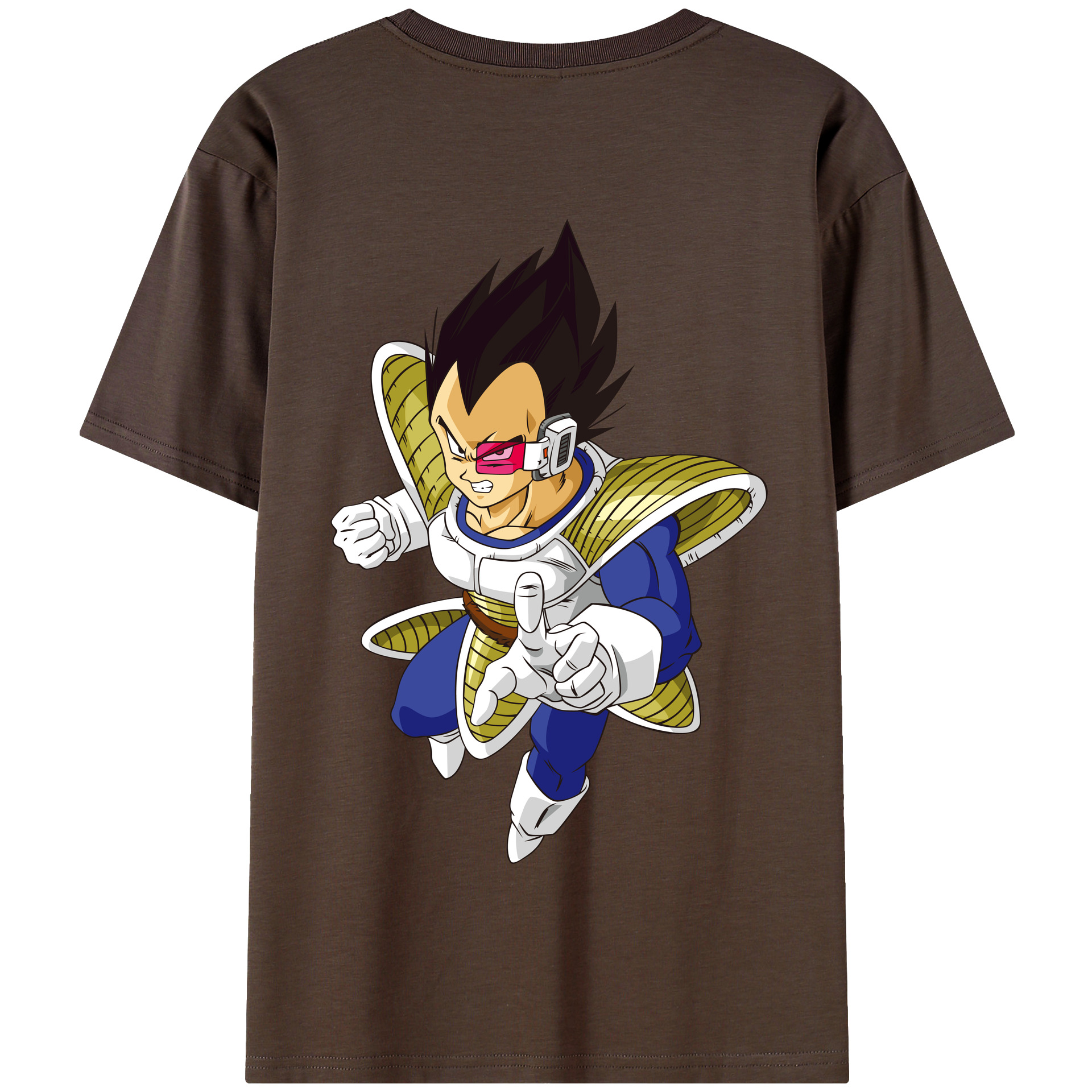 （画像用） ドラゴンボール ベジータ四世（Bejīta Yonsei）DRAGON BALL Vegeta IV 綿100％半袖Tシャツ（背面プリント）