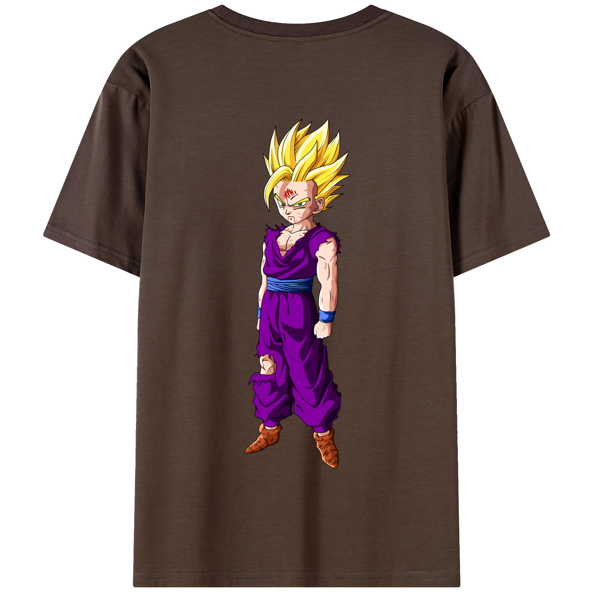 （画像用） ドラゴンボール 孫 悟飯（そんごはん）DRAGON BALL Son Gohan 綿100％半袖Tシャツ（背面プリント）