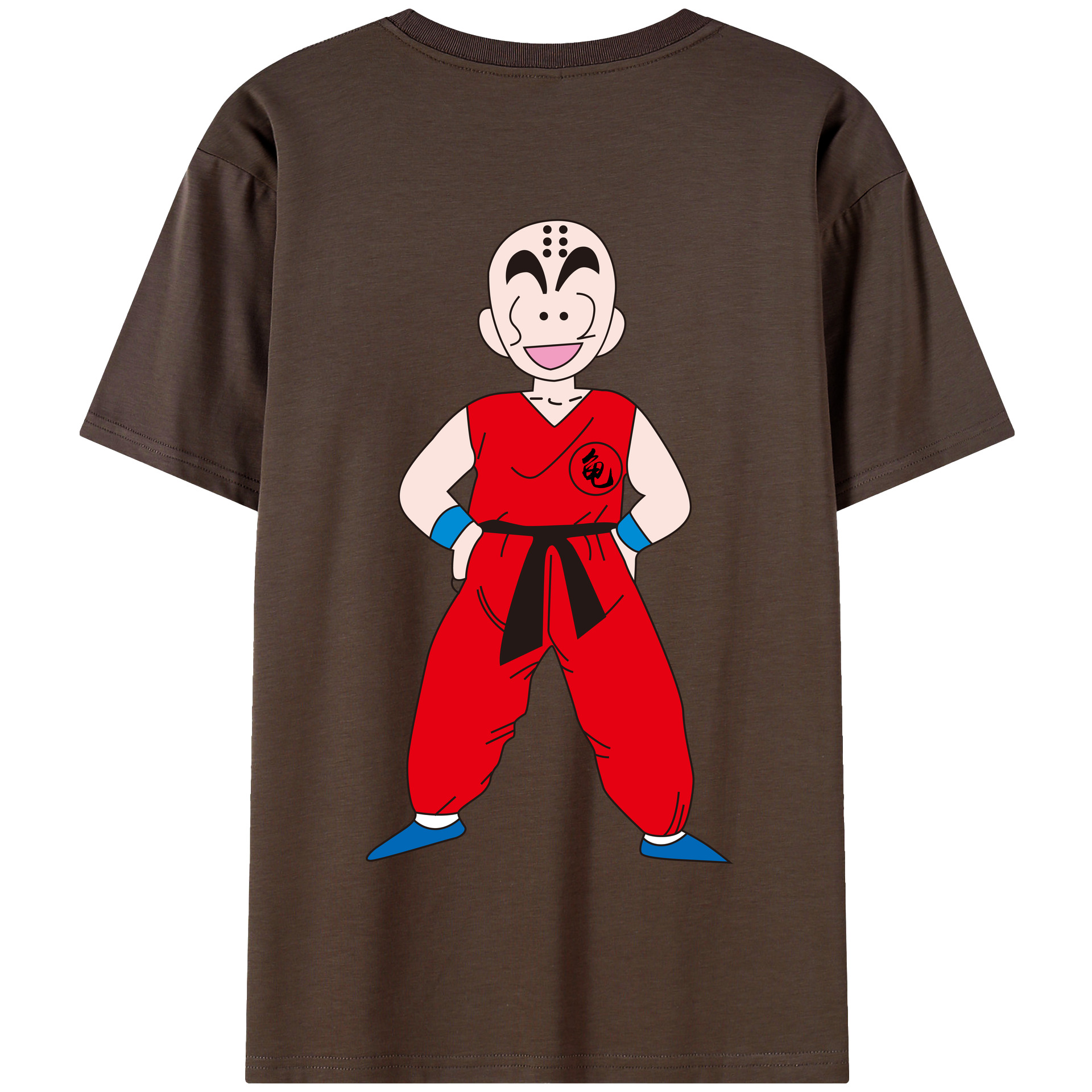 （画像用） ドラゴンボール クリリン DRAGON BALL krillin 綿100％半袖Tシャツ（背面プリント）
