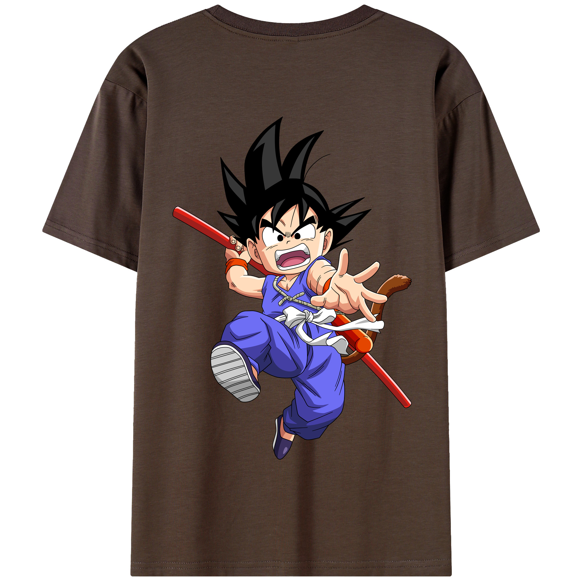 （画像用） ドラゴンボール 孫悟空（そん ごくう）Son Goku カカロット DRAGON BALL Kakarotto 綿100％半袖Tシャツ（背面プリント）