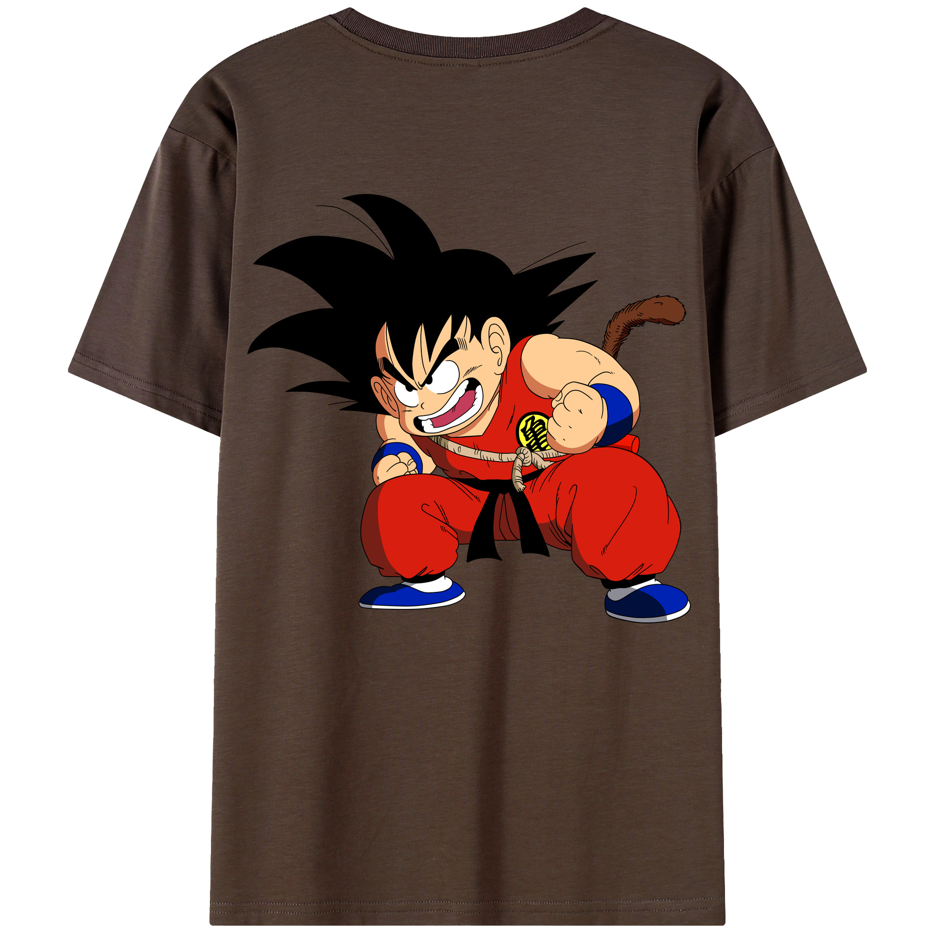 （画像用） ドラゴンボール 孫悟空（そん ごくう）Son Goku カカロット DRAGON BALL Kakarotto 綿100％半袖Tシャツ（背面プリント）