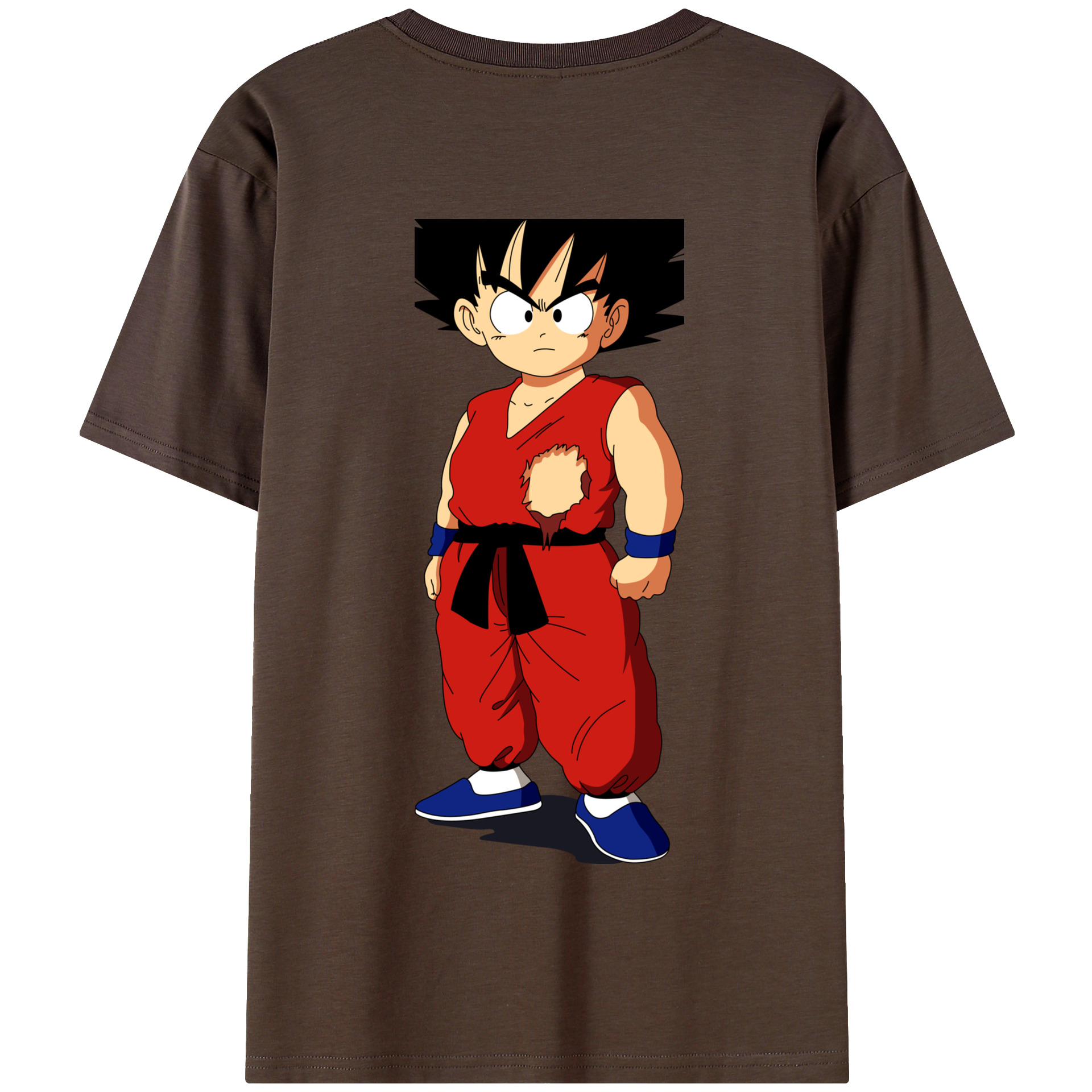 （画像用） ドラゴンボール 孫悟空（そん ごくう）Son Goku カカロット DRAGON BALL Kakarotto 綿100％半袖Tシャツ（背面プリント）