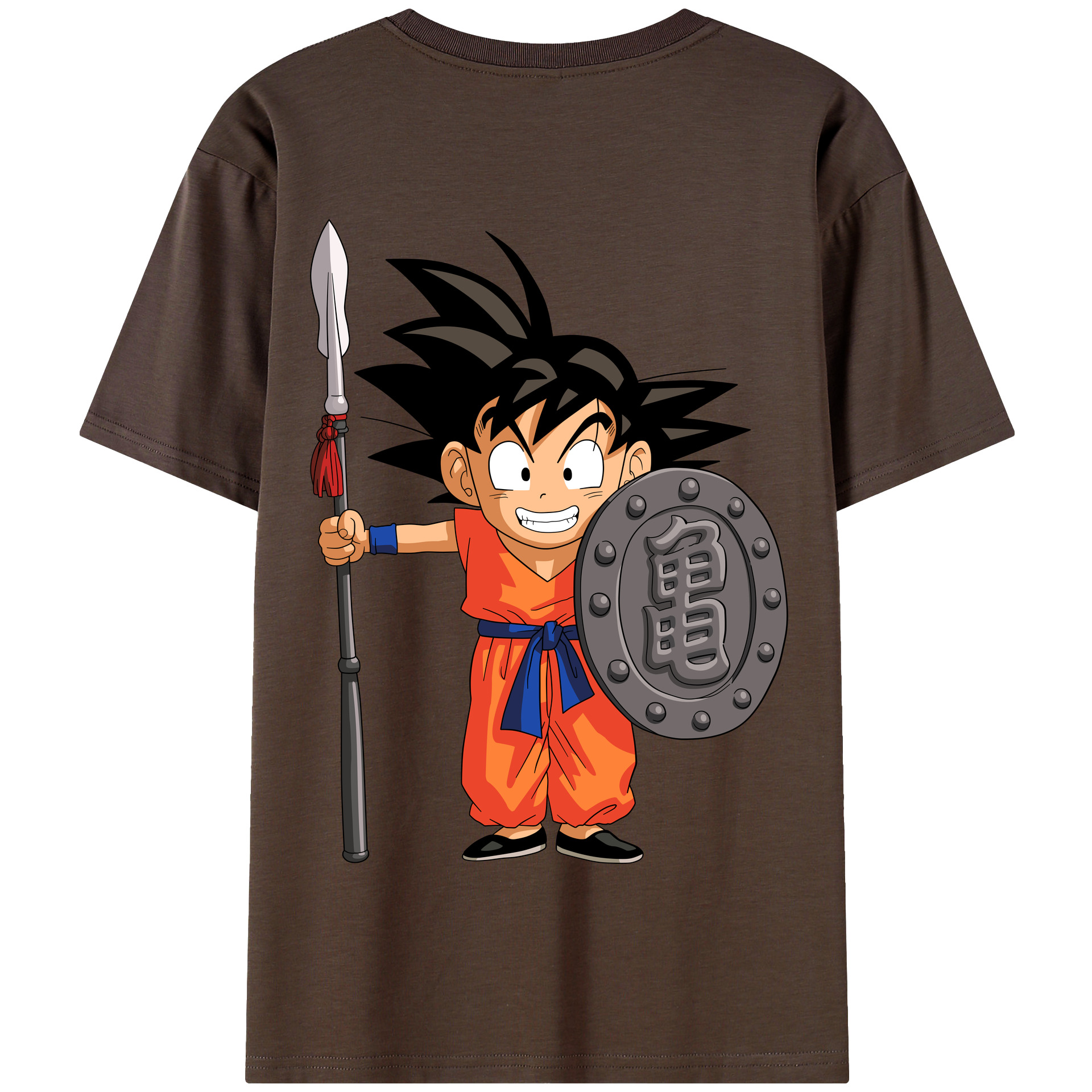 （画像用） ドラゴンボール 孫悟空（そん ごくう）Son Goku カカロット DRAGON BALL Kakarotto 綿100％半袖Tシャツ（背面プリント）