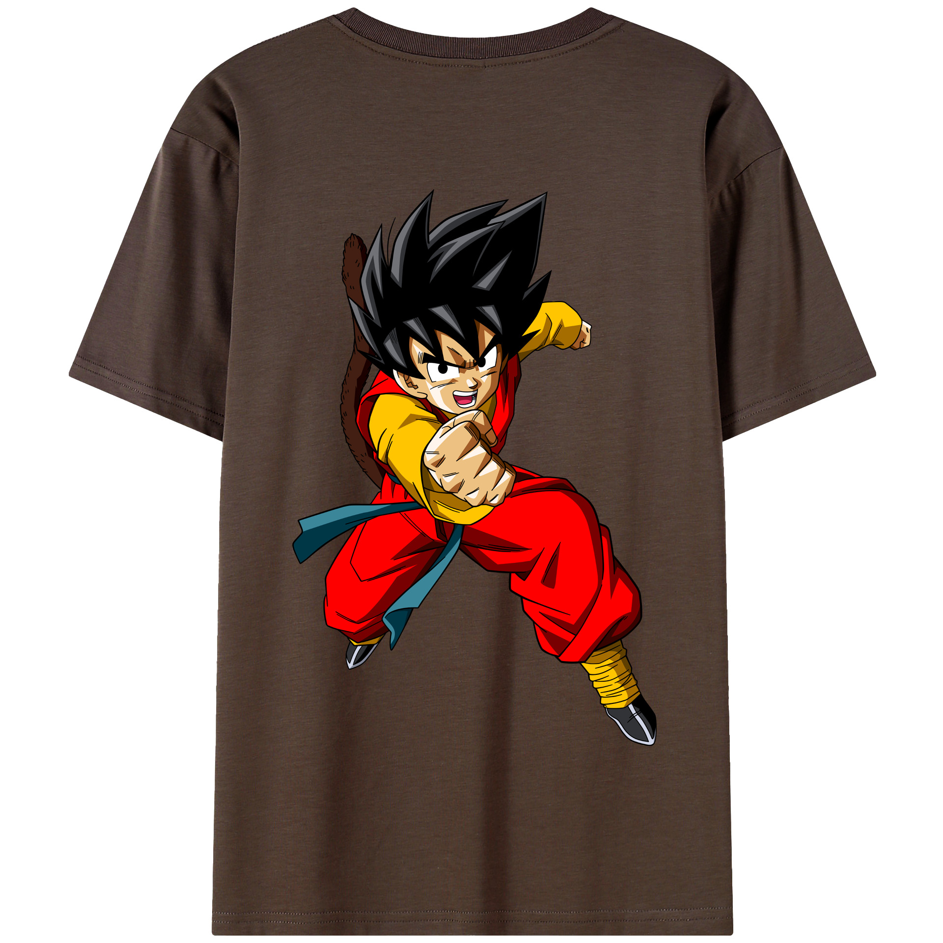 （画像用） ドラゴンボール 孫悟空（そん ごくう）Son Goku カカロット DRAGON BALL Kakarotto 綿100％半袖Tシャツ（背面プリント）