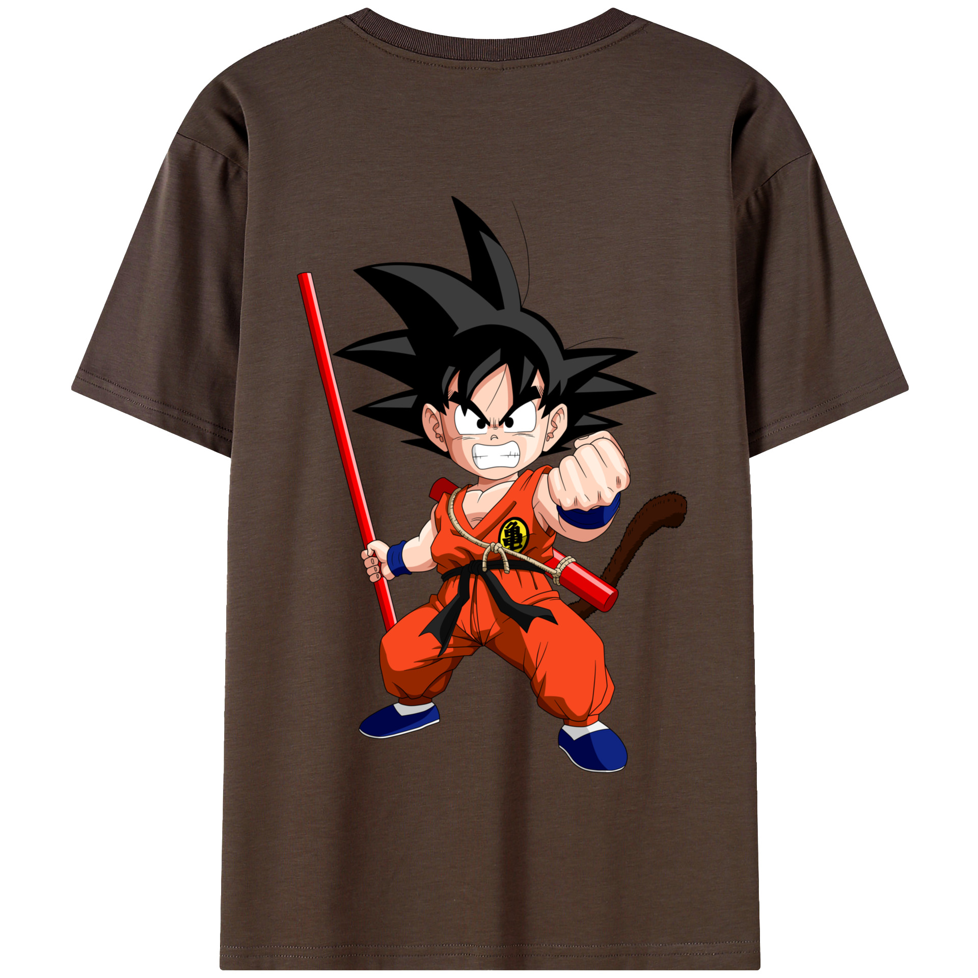 （画像用） ドラゴンボール 孫悟空（そん ごくう）Son Goku カカロット DRAGON BALL Kakarotto 綿100％半袖Tシャツ（背面プリント）