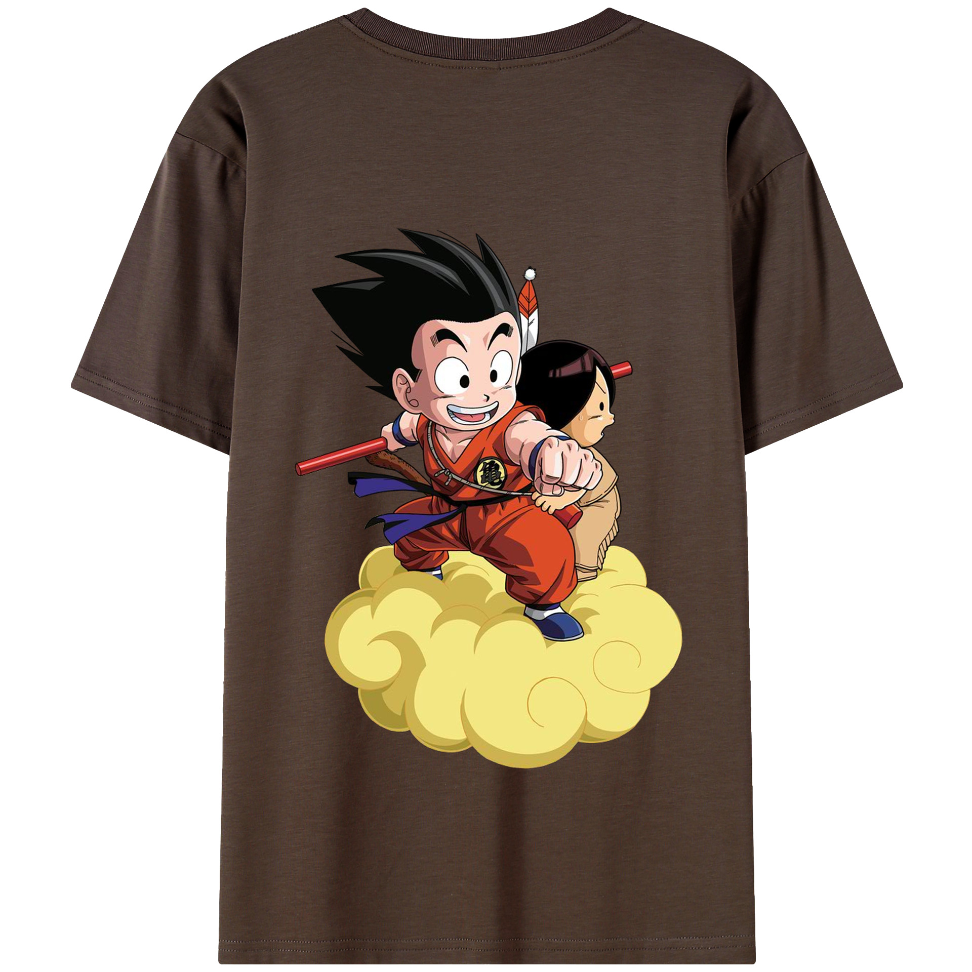 （画像用） ドラゴンボール 孫悟空（そん ごくう）Son Goku カカロット DRAGON BALL Kakarotto 綿100％半袖Tシャツ（背面プリント）