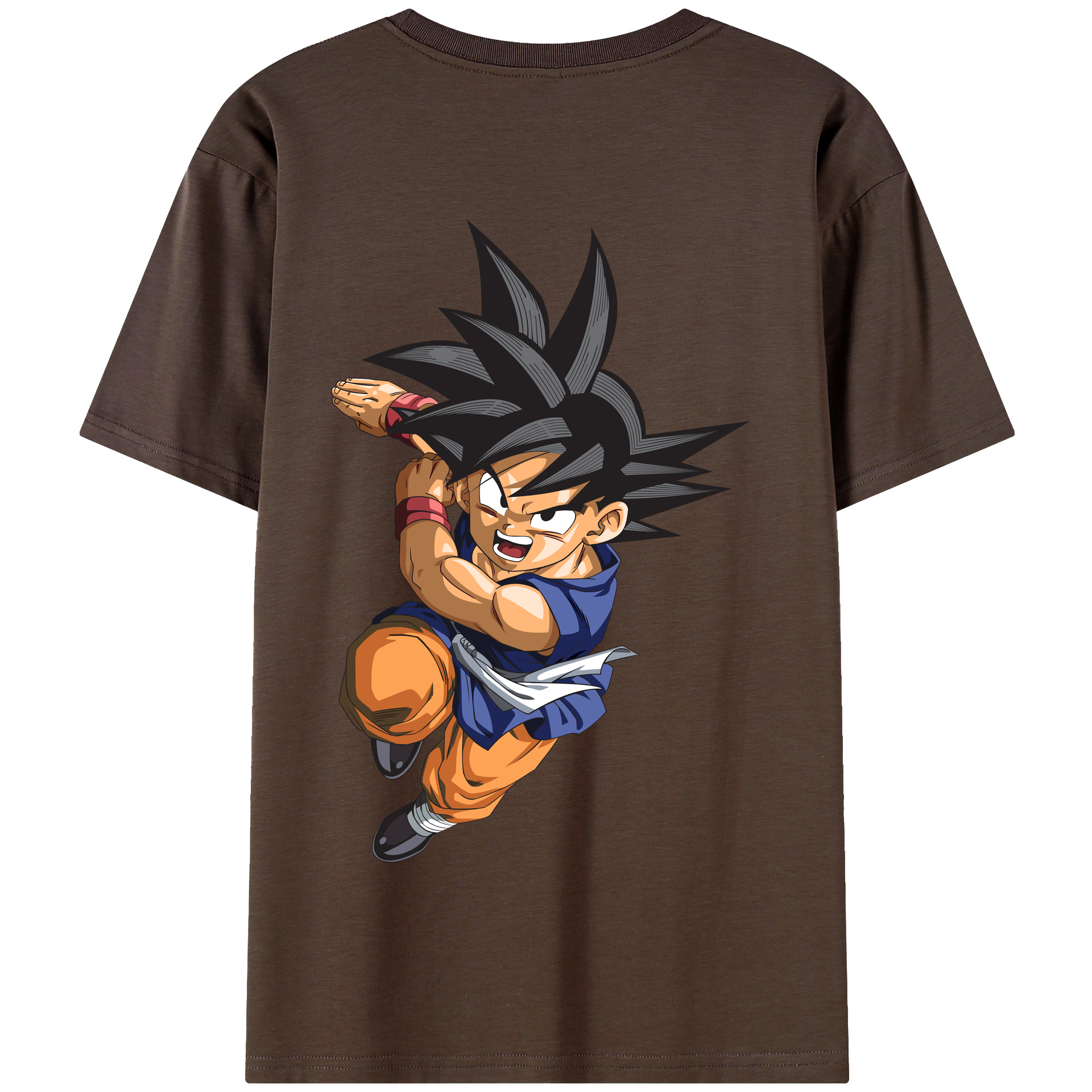 （画像用） ドラゴンボール 孫悟空（そん ごくう）Son Goku カカロット DRAGON BALL Kakarotto 綿100％半袖Tシャツ（背面プリント）