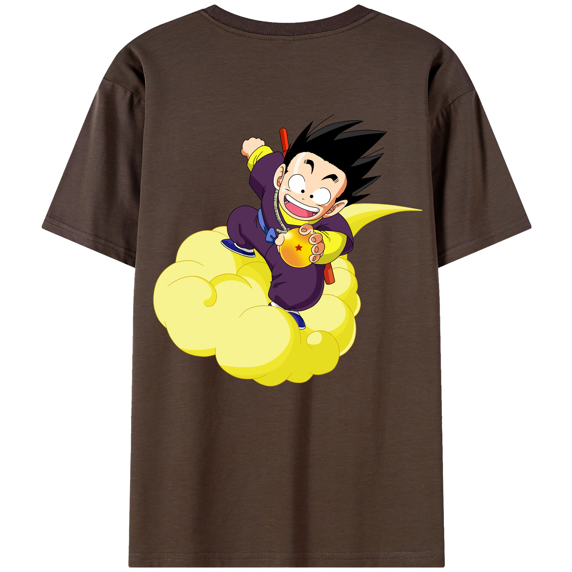 （画像用） ドラゴンボール 孫悟空（そん ごくう）Son Goku カカロット DRAGON BALL Kakarotto 綿100％半袖Tシャツ（背面プリント）