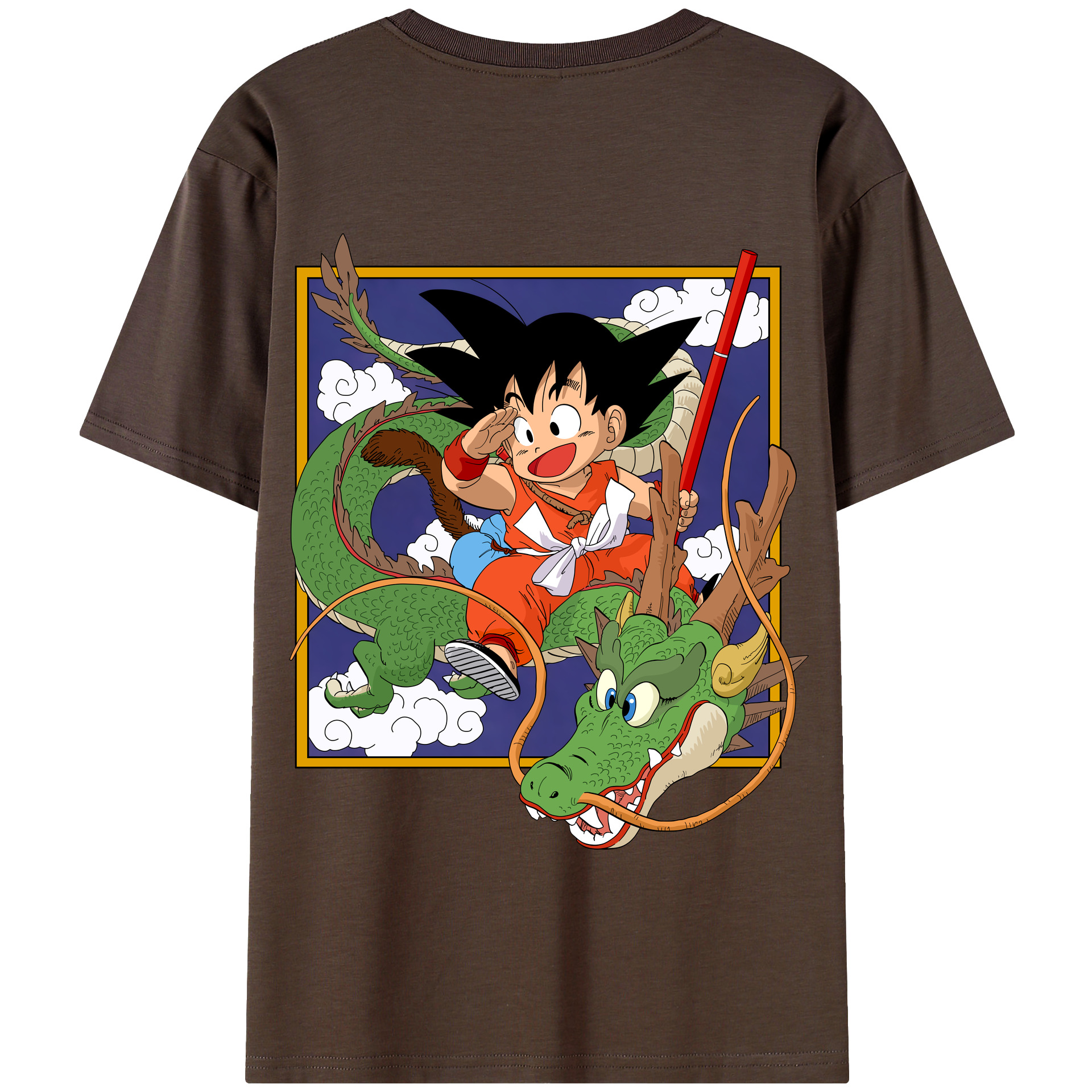 （画像用） ドラゴンボール 孫悟空（そん ごくう）Son Goku カカロット DRAGON BALL Kakarotto 綿100％半袖Tシャツ（背面プリント）