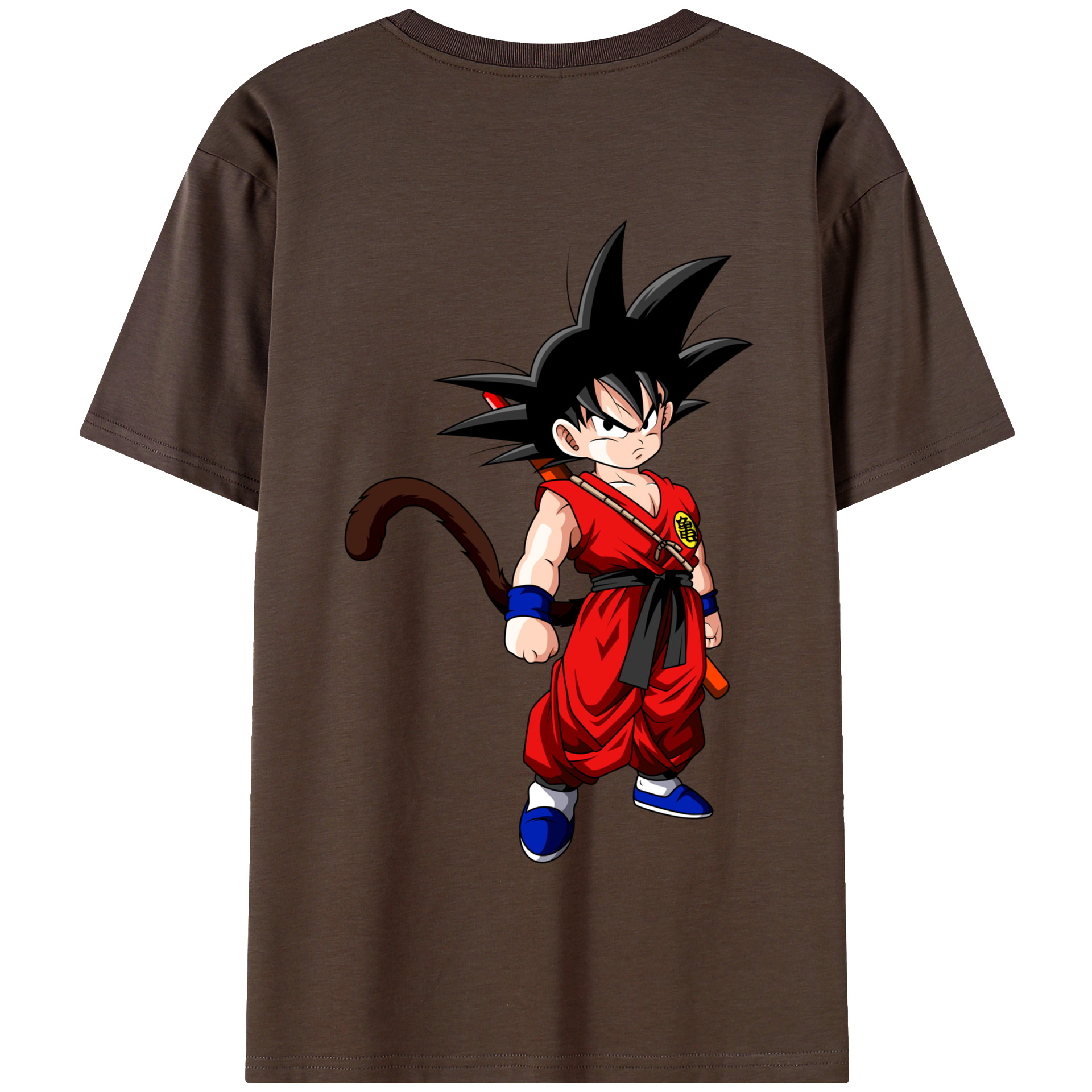 （画像用） ドラゴンボール 孫悟空（そん ごくう）Son Goku カカロット DRAGON BALL Kakarotto 綿100％半袖Tシャツ（背面プリント）