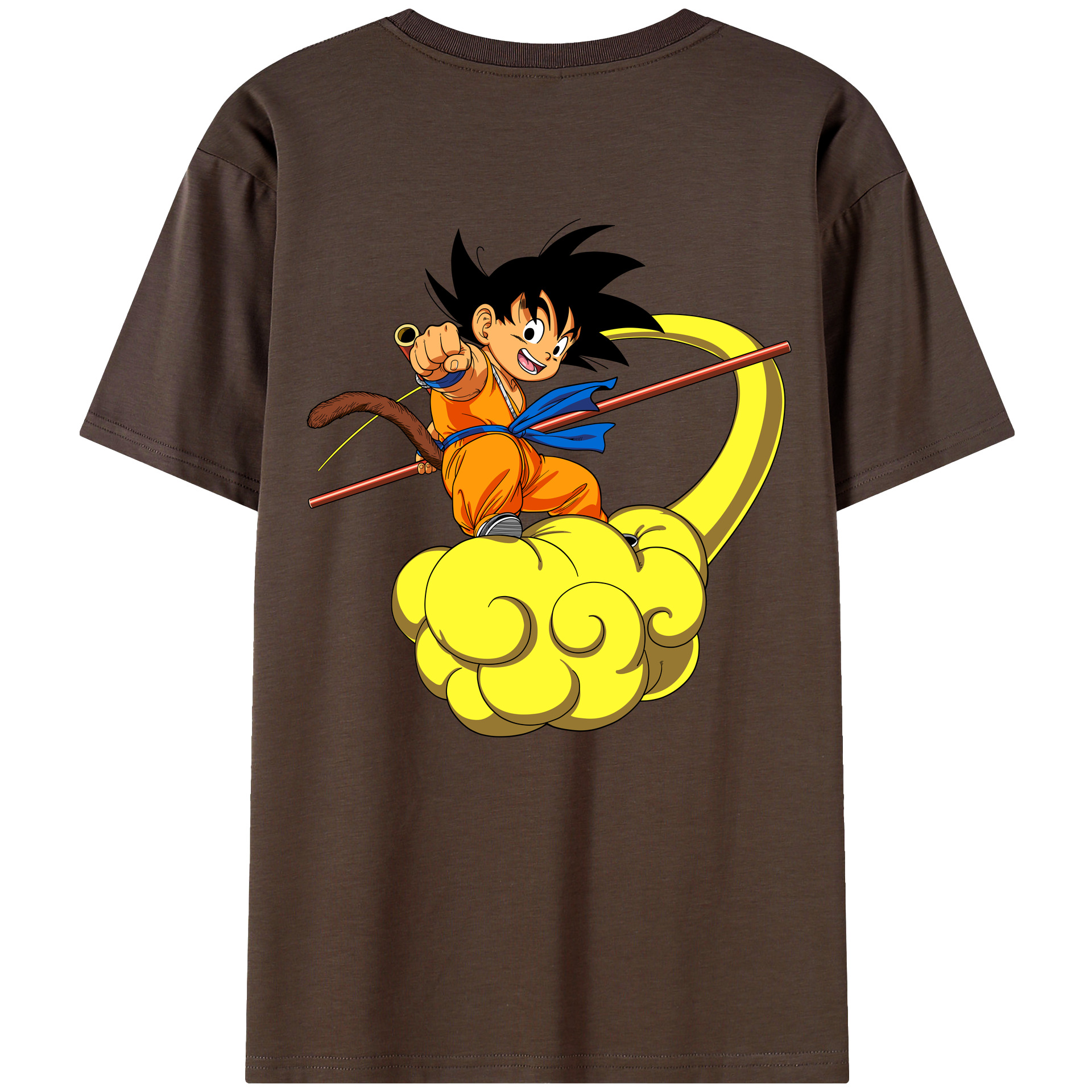 （画像用） ドラゴンボール 孫悟空（そん ごくう）Son Goku カカロット DRAGON BALL Kakarotto 綿100％半袖Tシャツ（背面プリント）