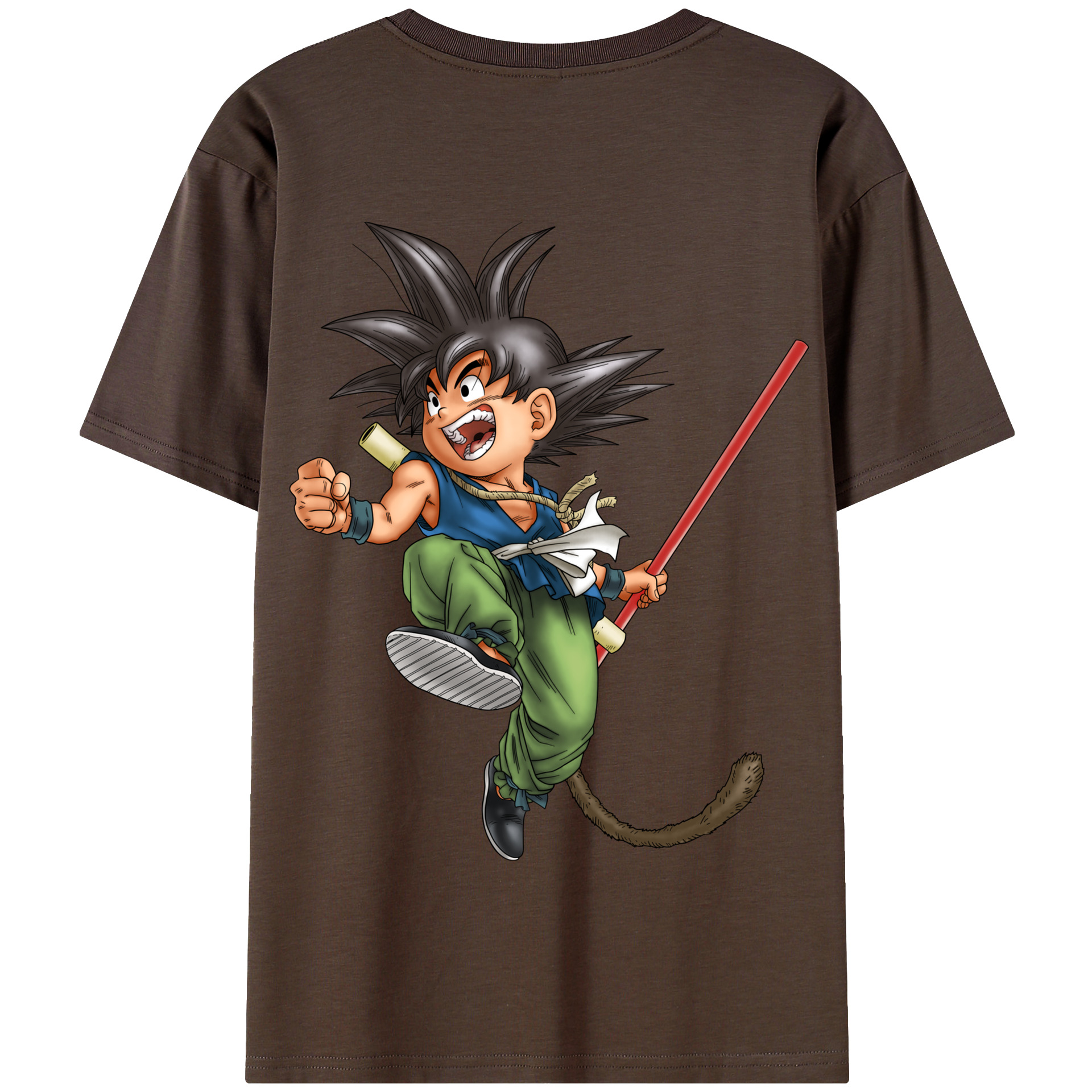 （画像用） ドラゴンボール 孫悟空（そん ごくう）Son Goku カカロット DRAGON BALL Kakarotto 綿100％半袖Tシャツ（背面プリント）