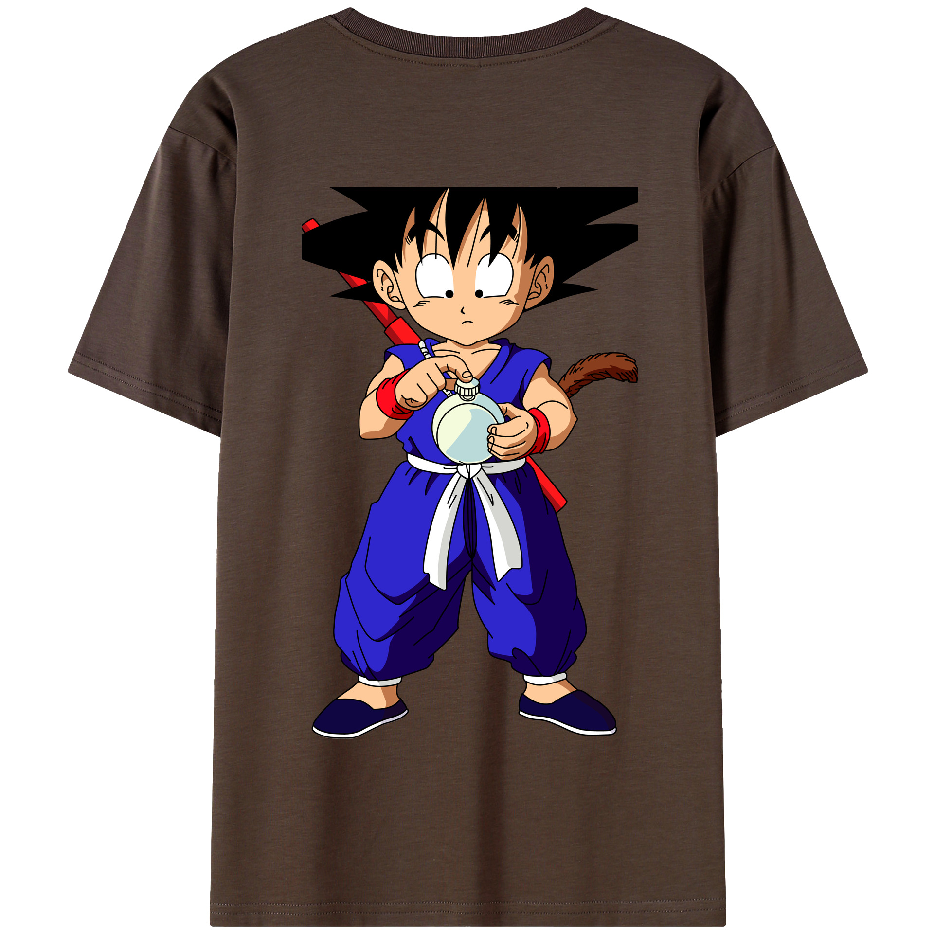 （画像用） ドラゴンボール 孫悟空（そん ごくう）Son Goku カカロット DRAGON BALL Kakarotto 綿100％半袖Tシャツ（背面プリント）