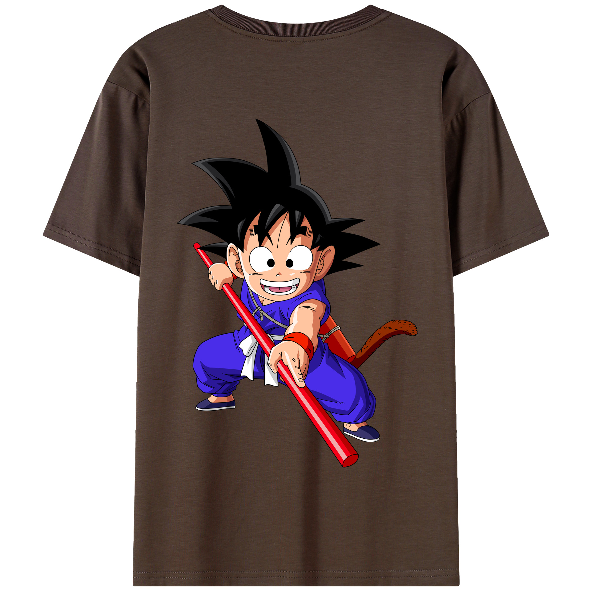 （画像用） ドラゴンボール 孫悟空（そん ごくう）Son Goku カカロット DRAGON BALL Kakarotto 綿100％半袖Tシャツ（背面プリント）