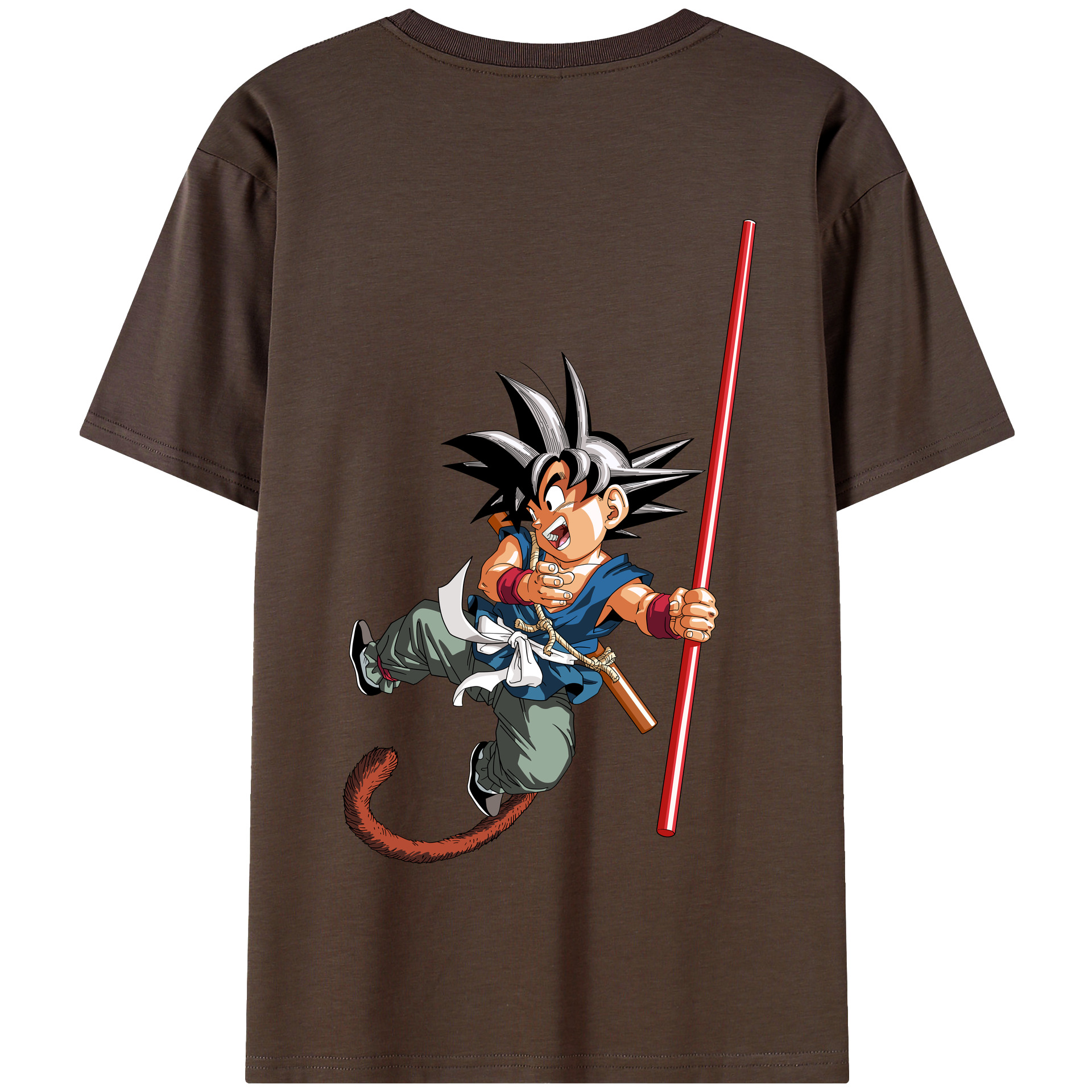 （画像用） ドラゴンボール 孫悟空（そん ごくう）Son Goku カカロット DRAGON BALL Kakarotto 綿100％半袖Tシャツ（背面プリント）