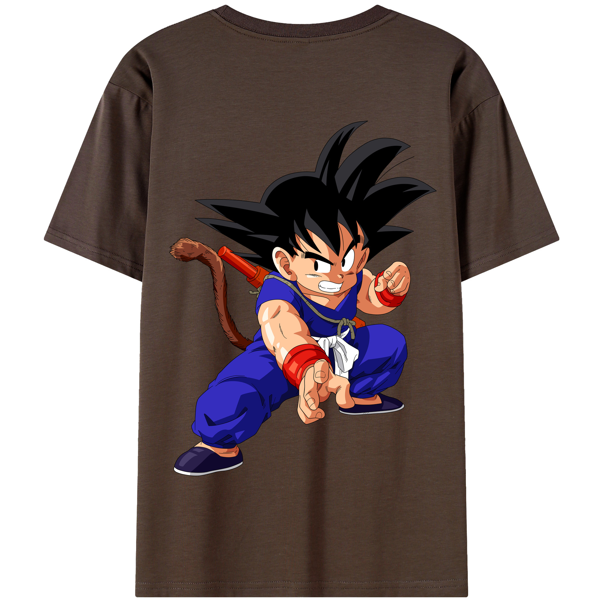 （画像用） ドラゴンボール 孫悟空（そん ごくう）Son Goku カカロット DRAGON BALL Kakarotto 綿100％半袖Tシャツ（背面プリント）