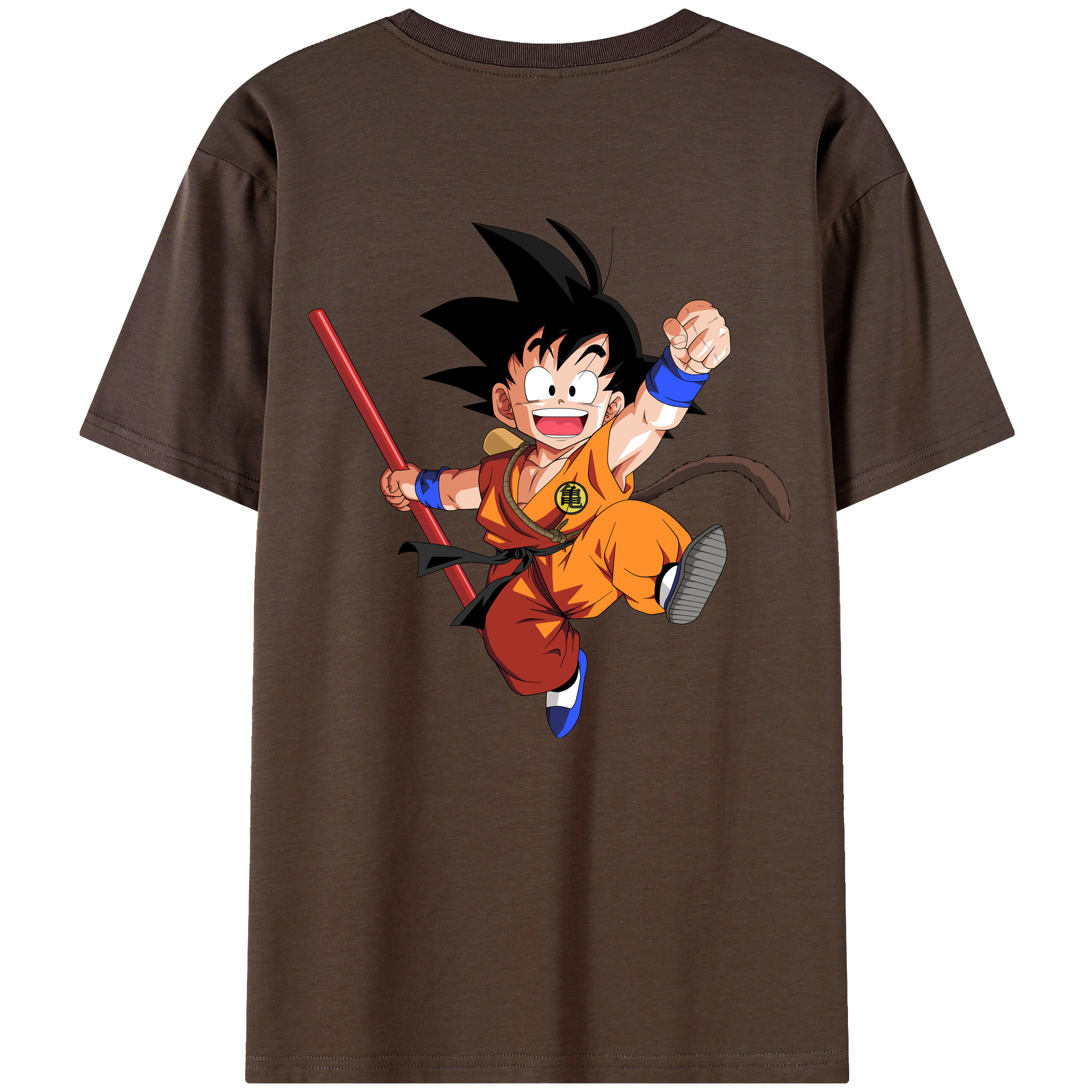 （画像用） ドラゴンボール 孫悟空（そん ごくう）Son Goku カカロット DRAGON BALL Kakarotto 綿100％半袖Tシャツ（背面プリント）