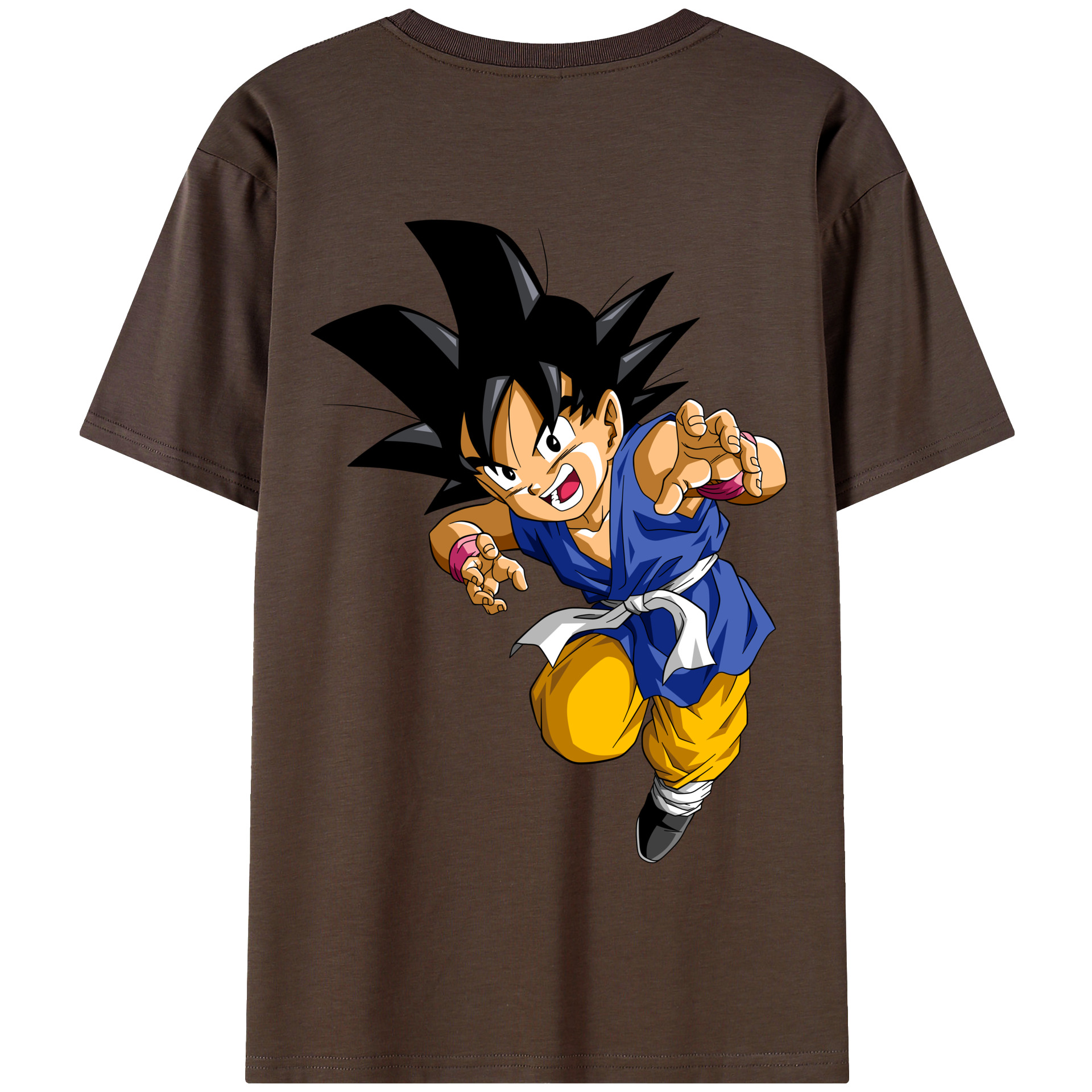 （画像用） ドラゴンボール 孫悟空（そん ごくう）Son Goku カカロット DRAGON BALL Kakarotto 綿100％半袖Tシャツ（背面プリント）