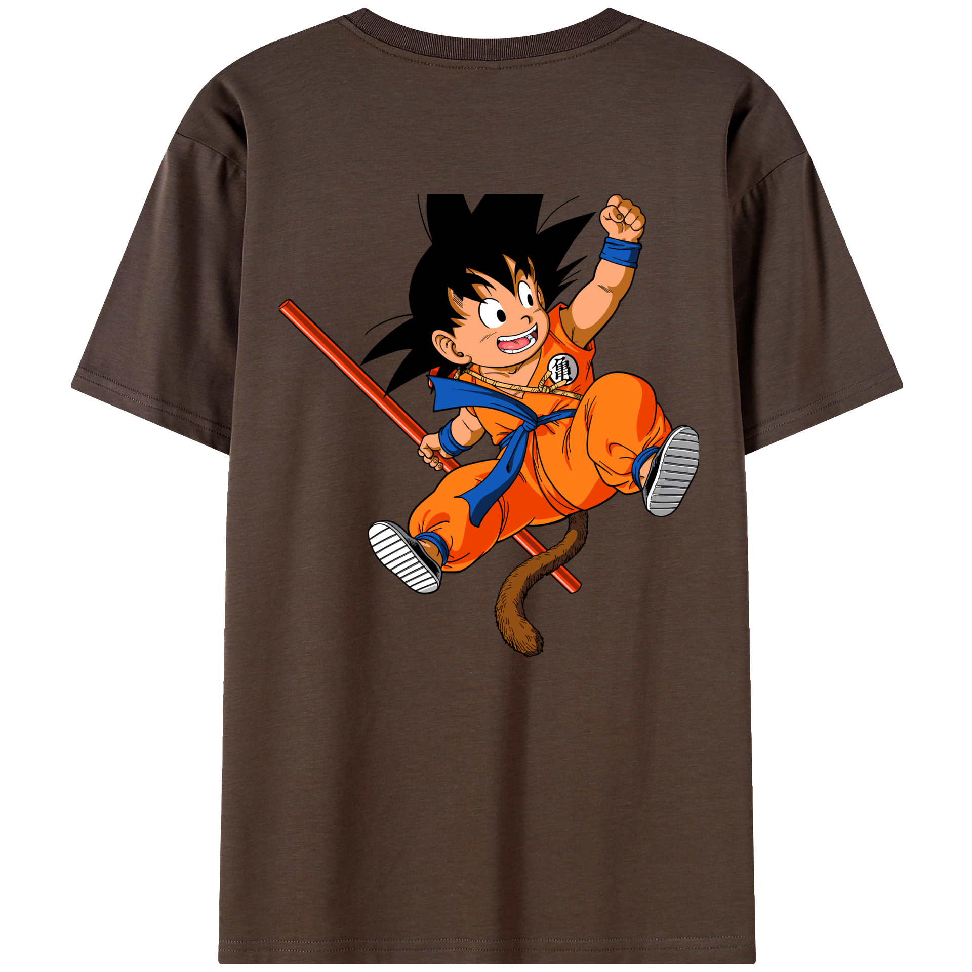 （画像用） ドラゴンボール 孫悟空（そん ごくう）Son Goku カカロット DRAGON BALL Kakarotto 綿100％半袖Tシャツ（背面プリント）
