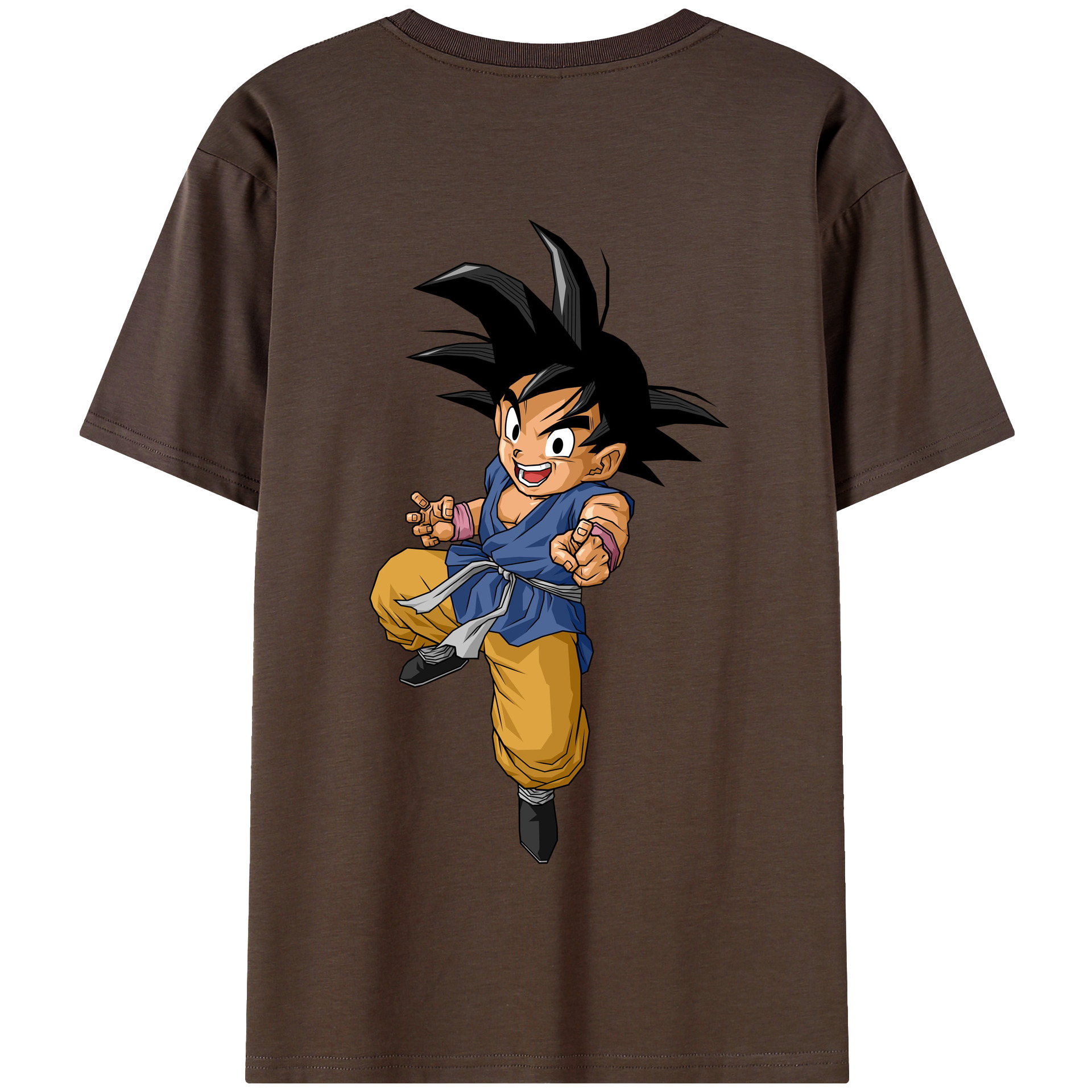 （画像用） ドラゴンボール 孫悟空（そん ごくう）Son Goku カカロット DRAGON BALL Kakarotto 綿100％半袖Tシャツ（背面プリント）