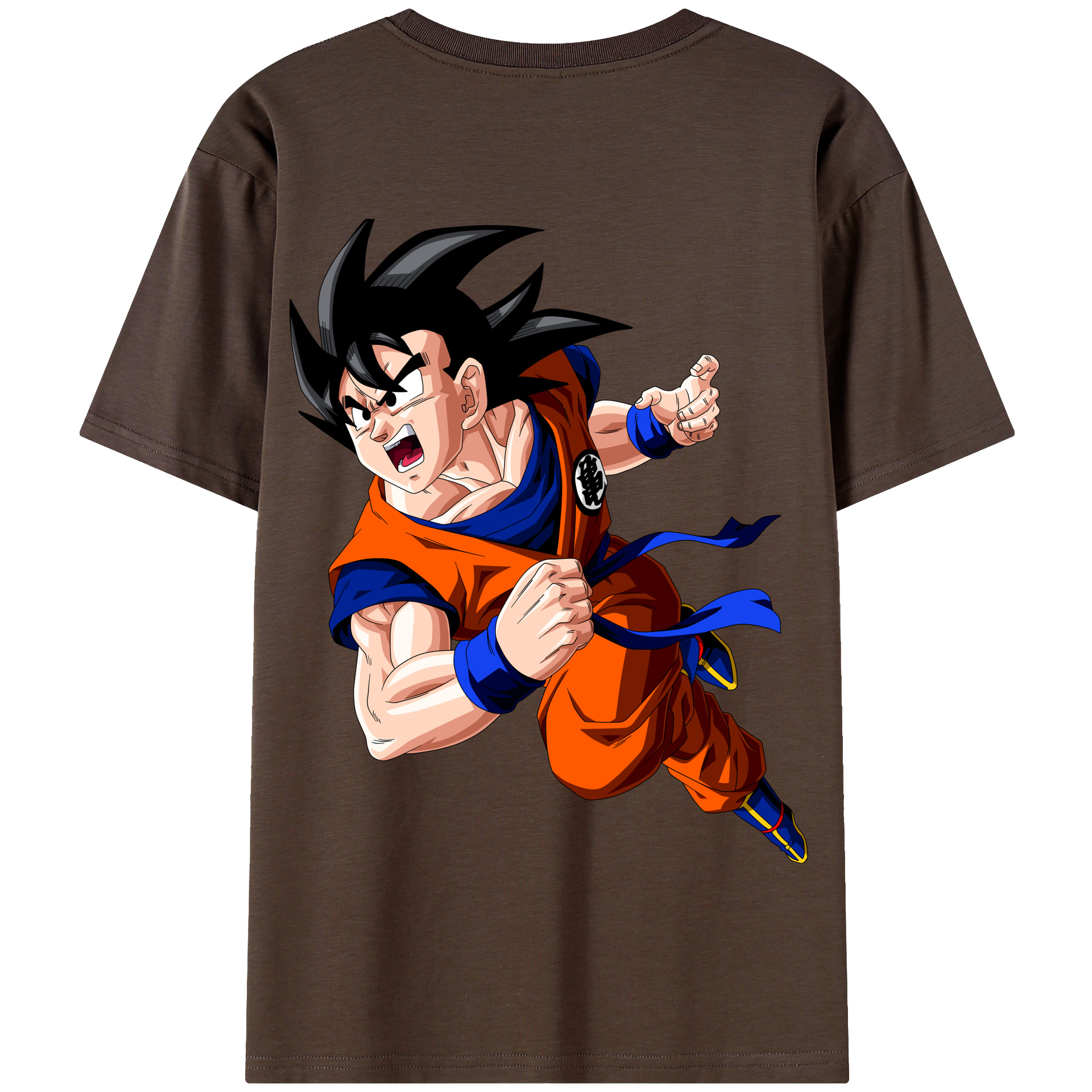 （画像用） ドラゴンボール 孫悟空（そん ごくう）Son Goku カカロット DRAGON BALL Kakarotto 綿100％半袖Tシャツ（背面プリント）